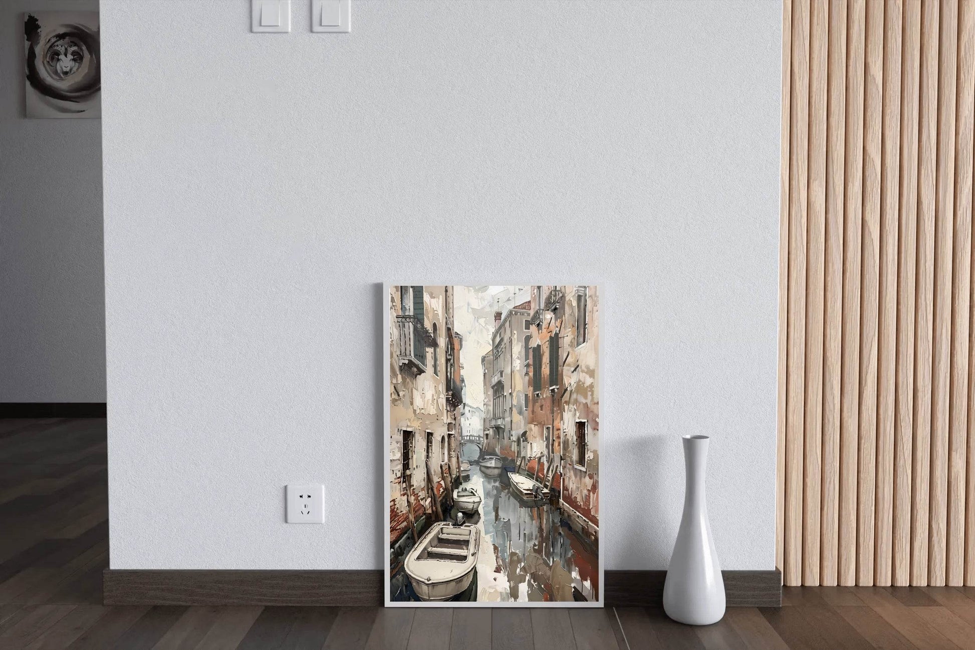 Small Boats in The Streets of Venice Wall Art - beink online art store