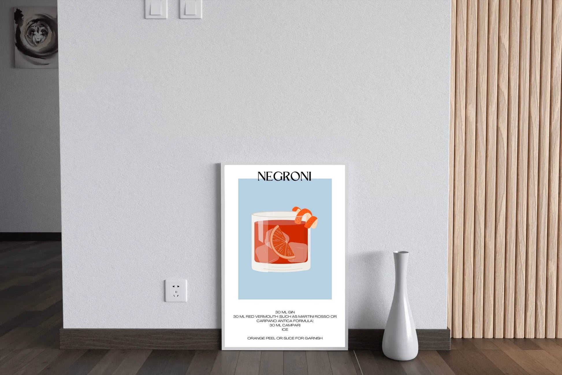 Negroni Cocktail Wall Art - beink online art store
