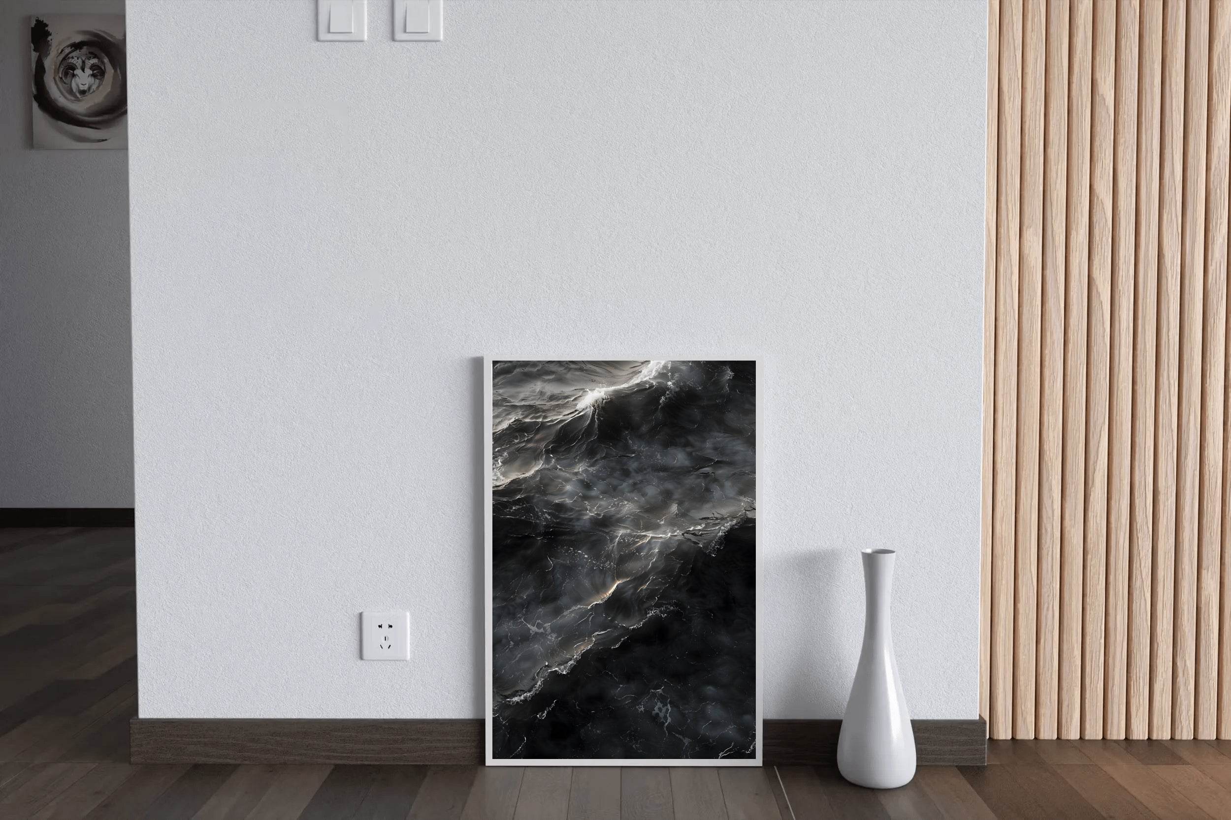 Choppy Water Black and White Wall Art - beink online art store