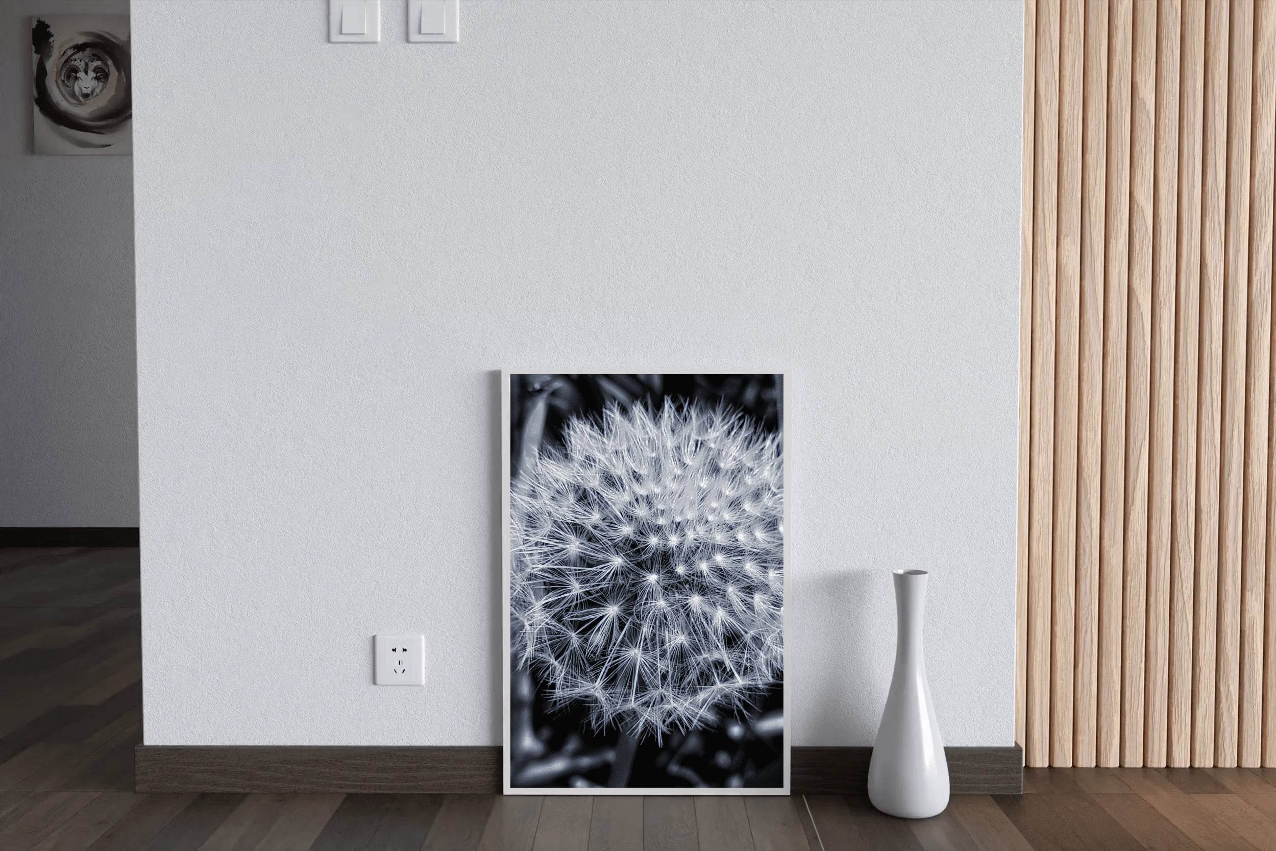 Common Dandelion Black & White Wall Art - beink online art store
