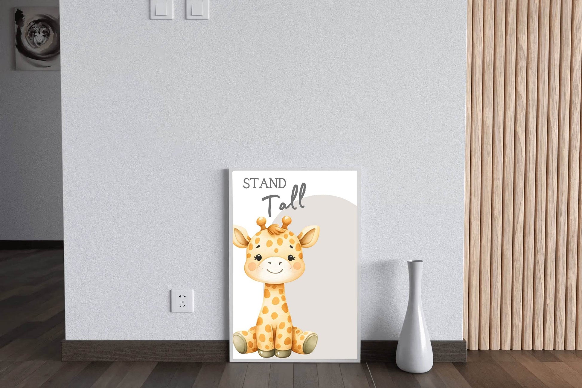 Little Smiling Giraffe Cartoon - beink online art store