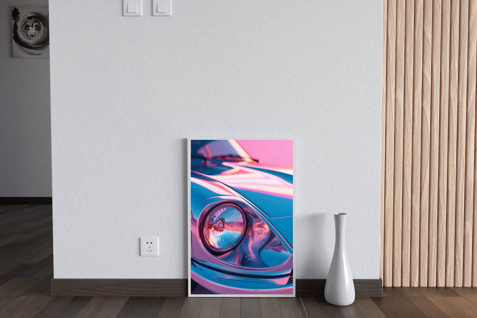 Neon Pink Porsche 911 Wall Art - beink online art store