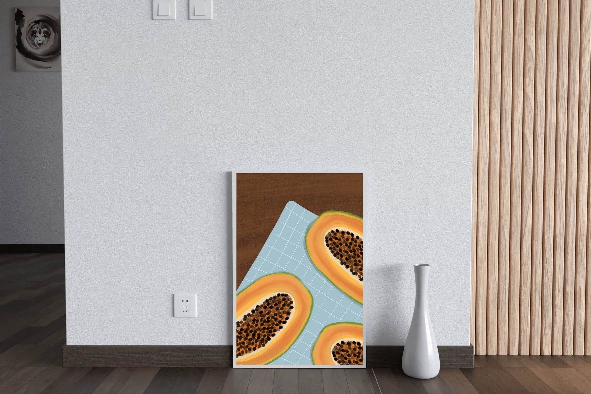 Papaya Fruit Painting Wall Art - beink online art store