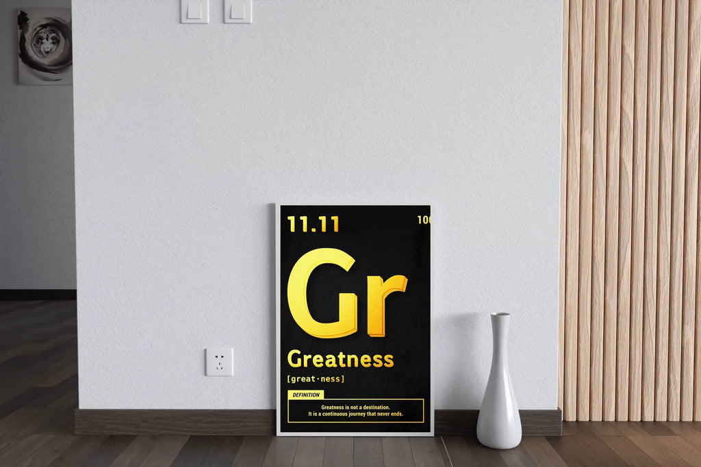 11.11 Greatness Motivational Gold Wall Art - beink online art store