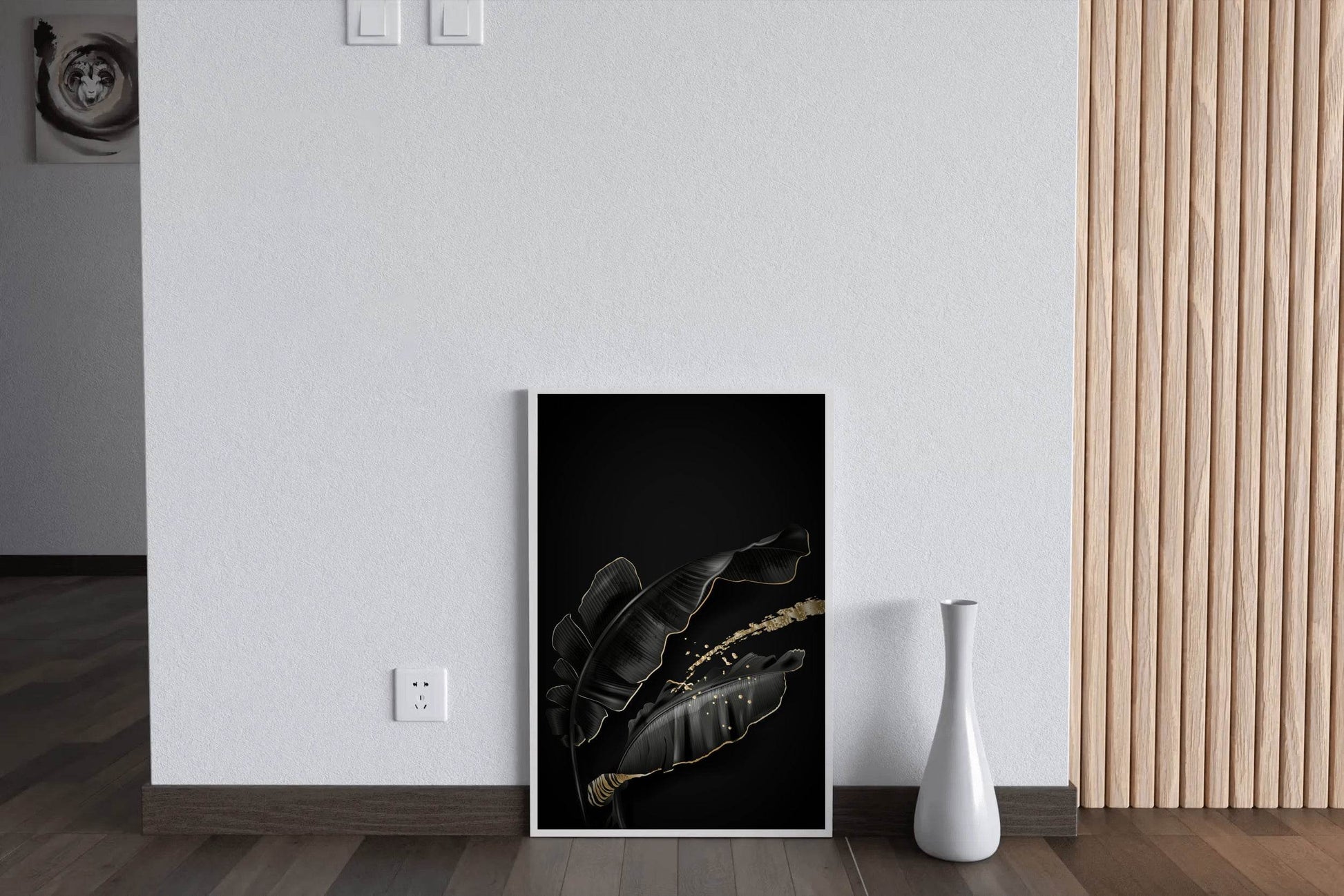 Blackened Banana Leaves Wall Art - beink online art store