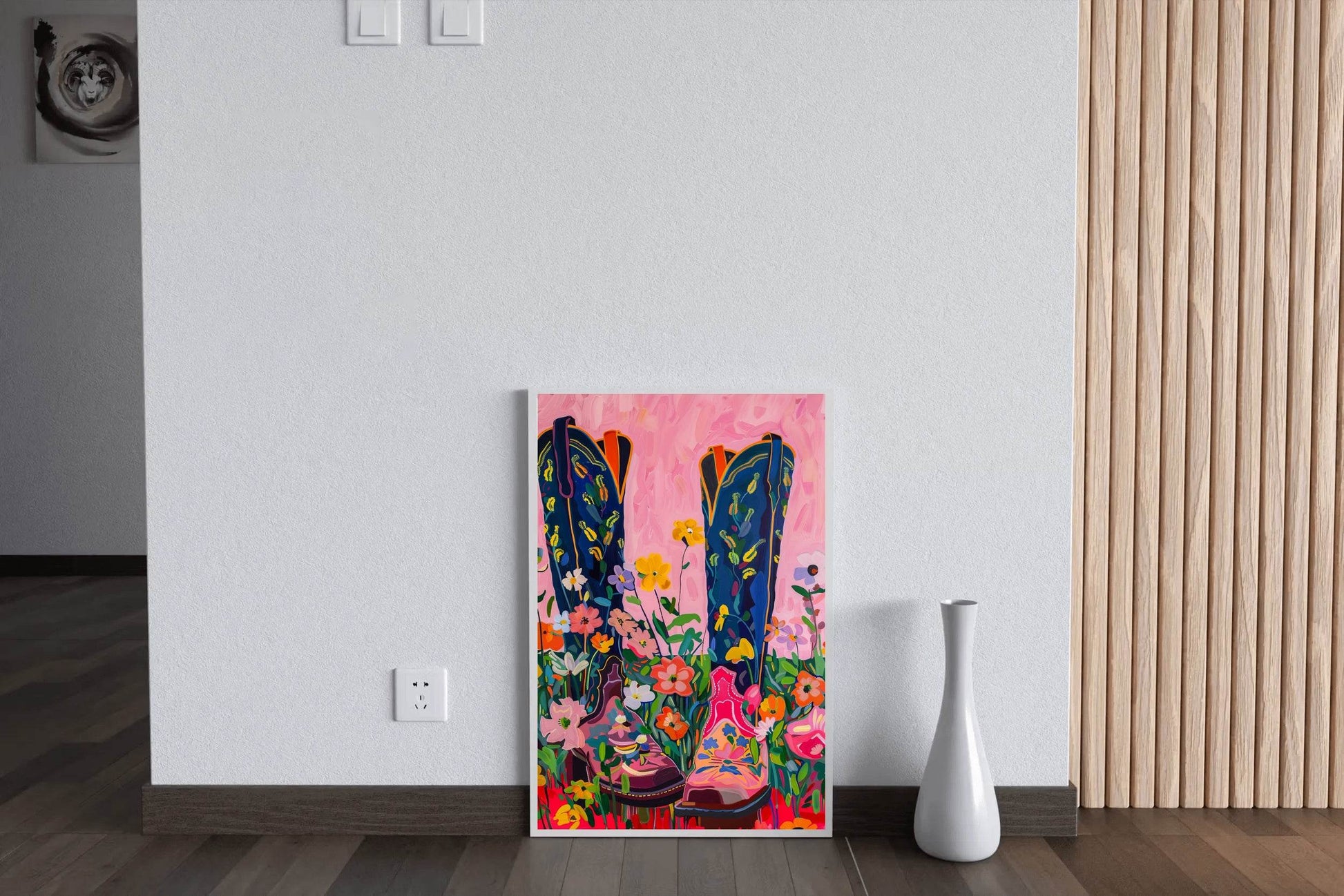 Cowboy Boots and Flower Blooms - beink online art store