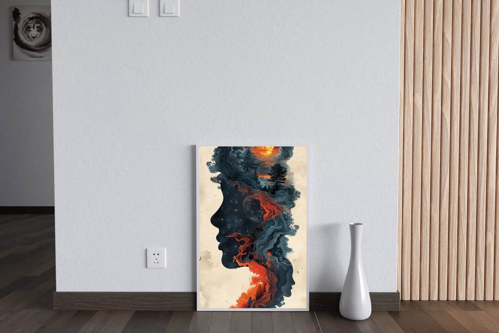 Smokey Watercolor Painting of a Women Face Digital Art - beink online art store