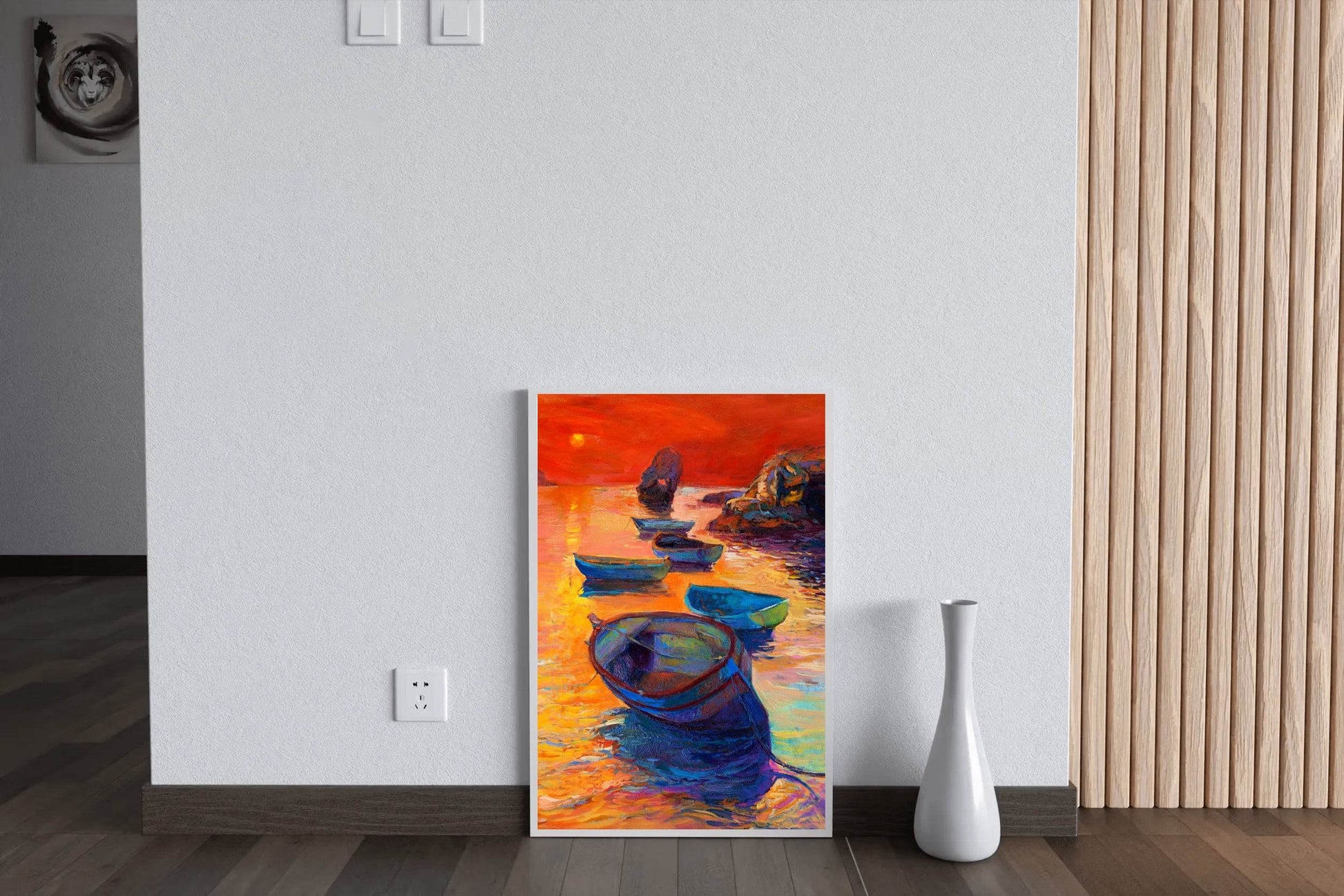 Small Boats at Sunset Wall Art - beink online art store
