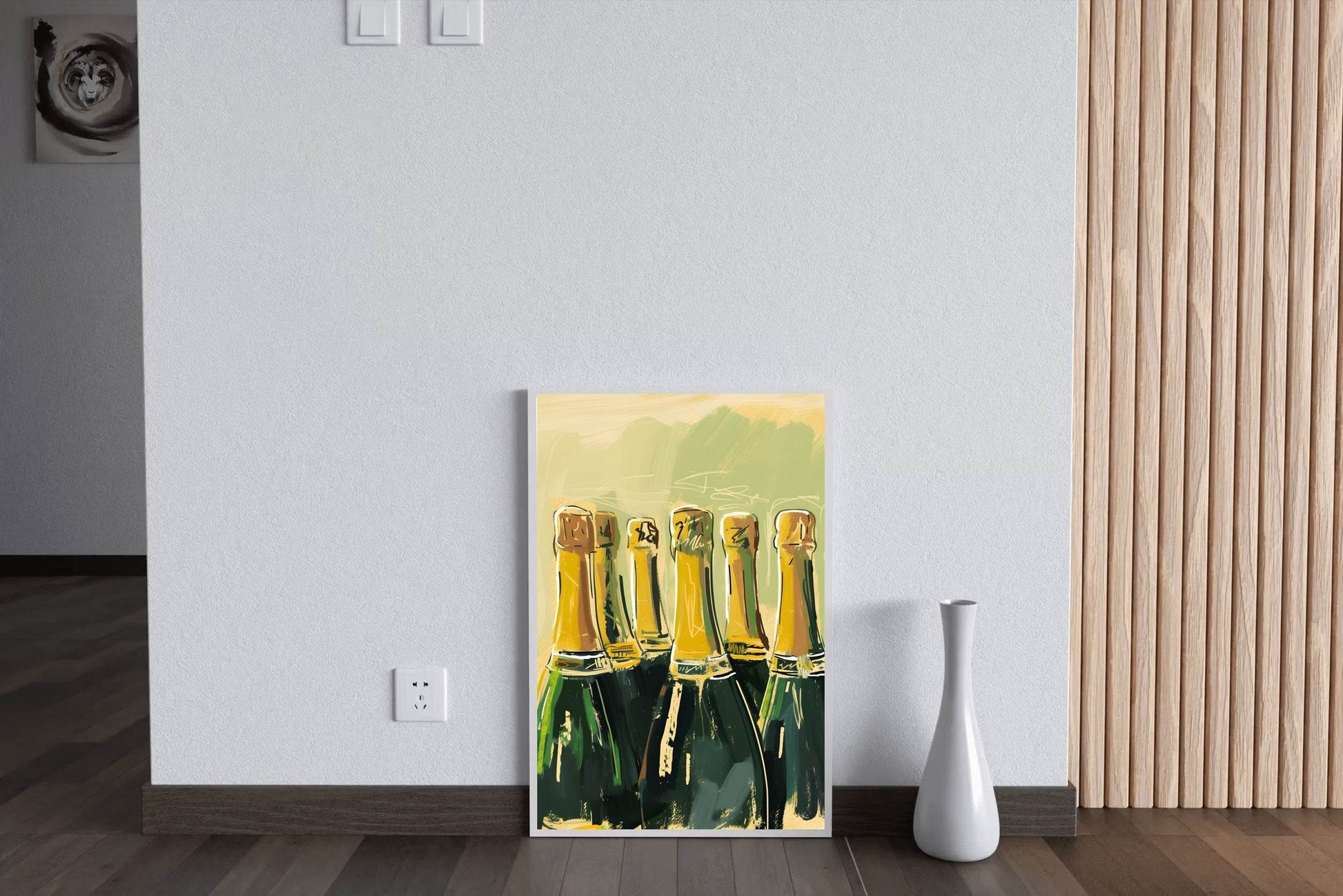 Champagne Bottles Wall Art - beink online art store