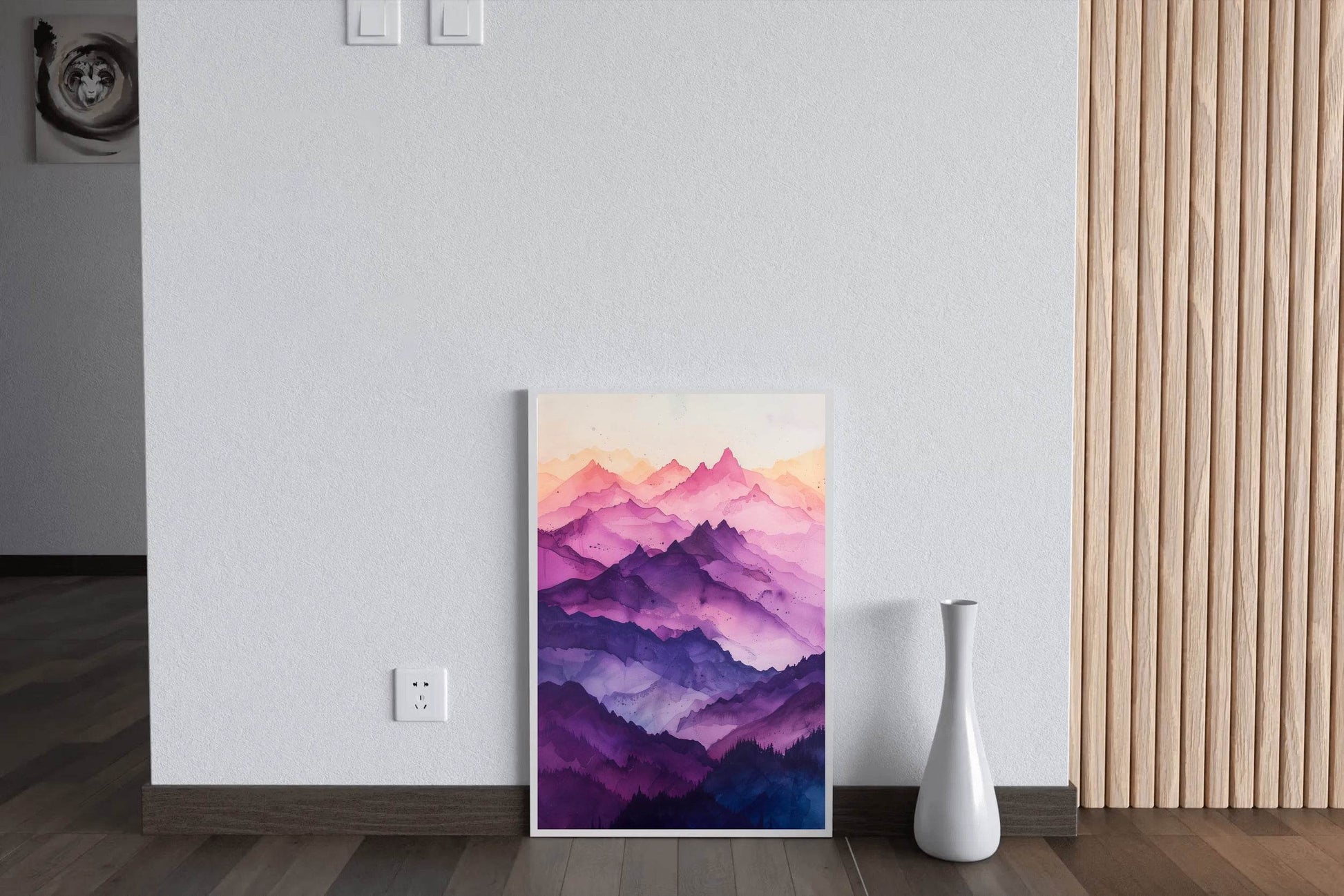 Colorfull Watercolor Mountain Wall Art - beink online art store