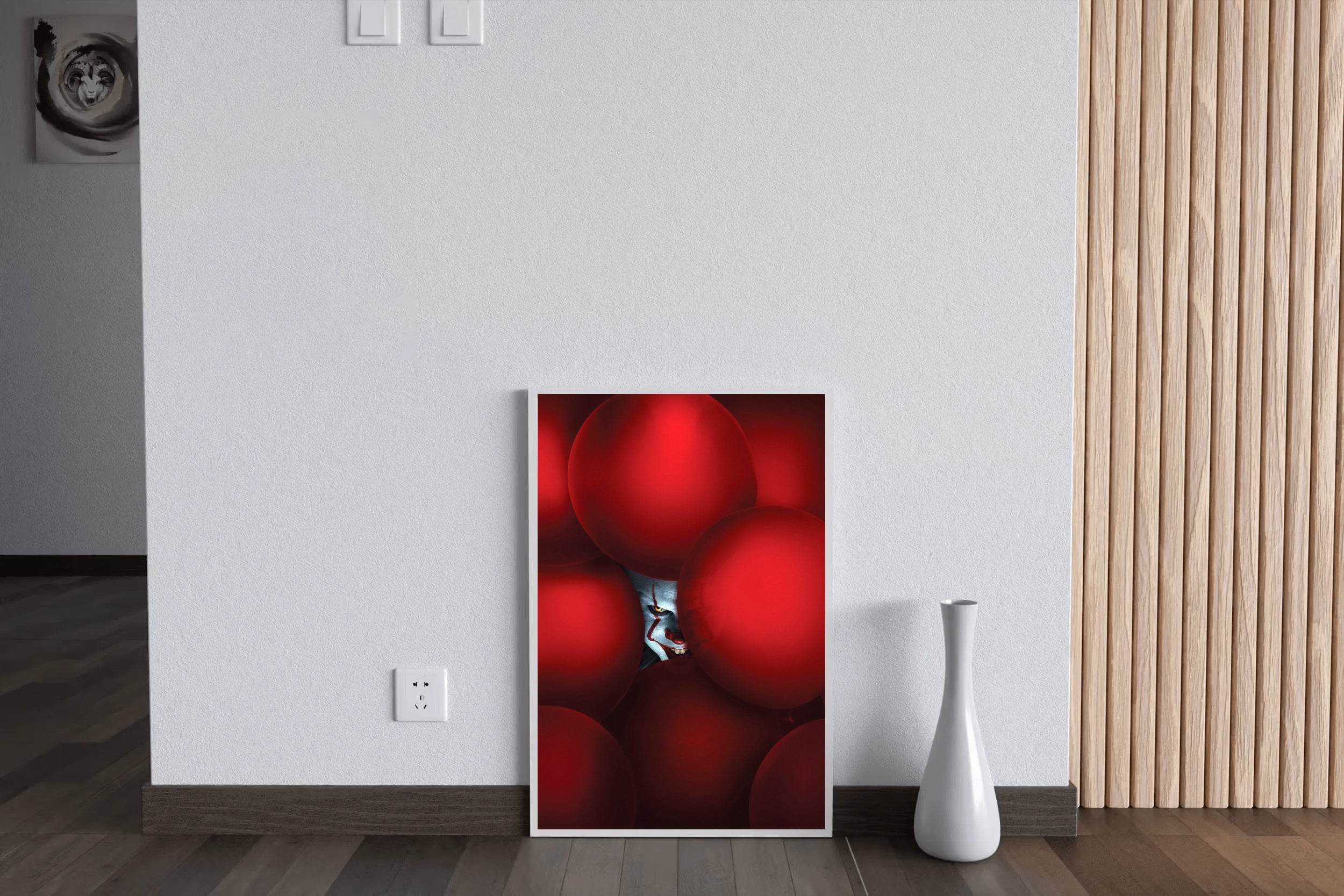 Pennywise in Red Ballon Wall Art - beink online art store