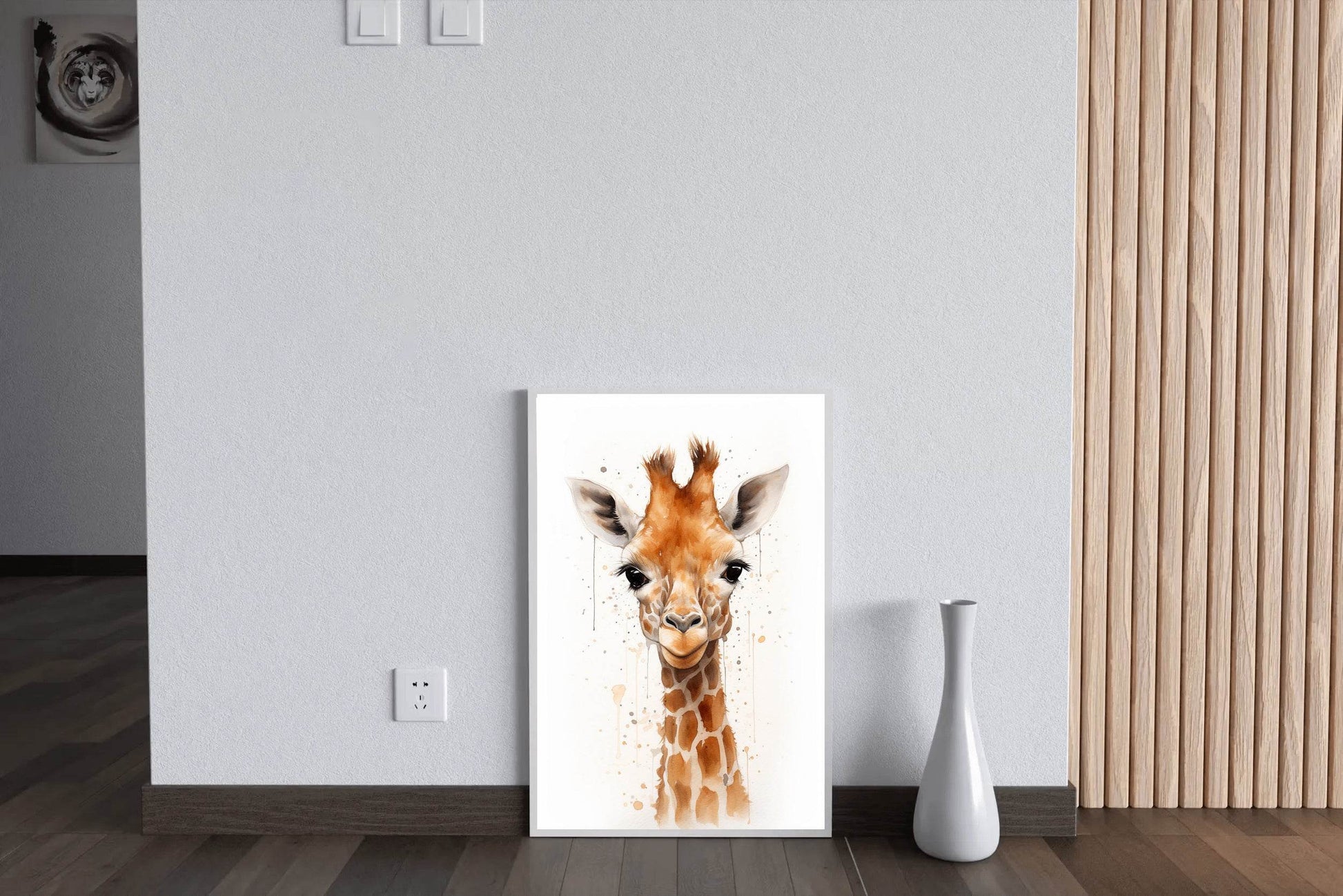 Face Painting of Giraffe Animal Wall Art - beink online art store