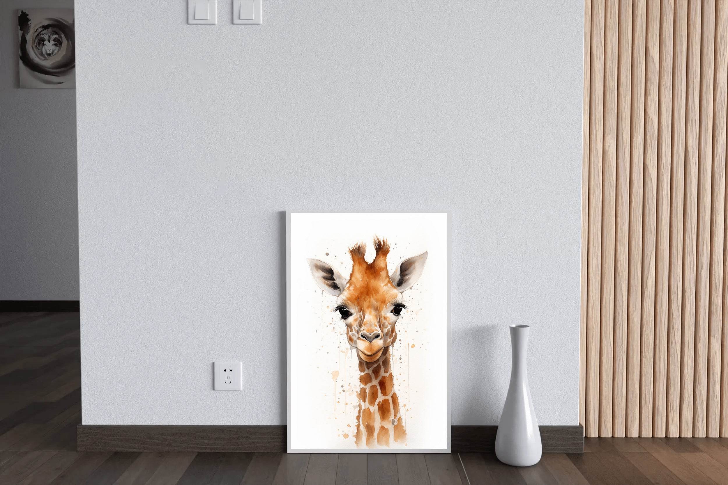 Face Painting of Giraffe Animal Wall Art - beink online art store