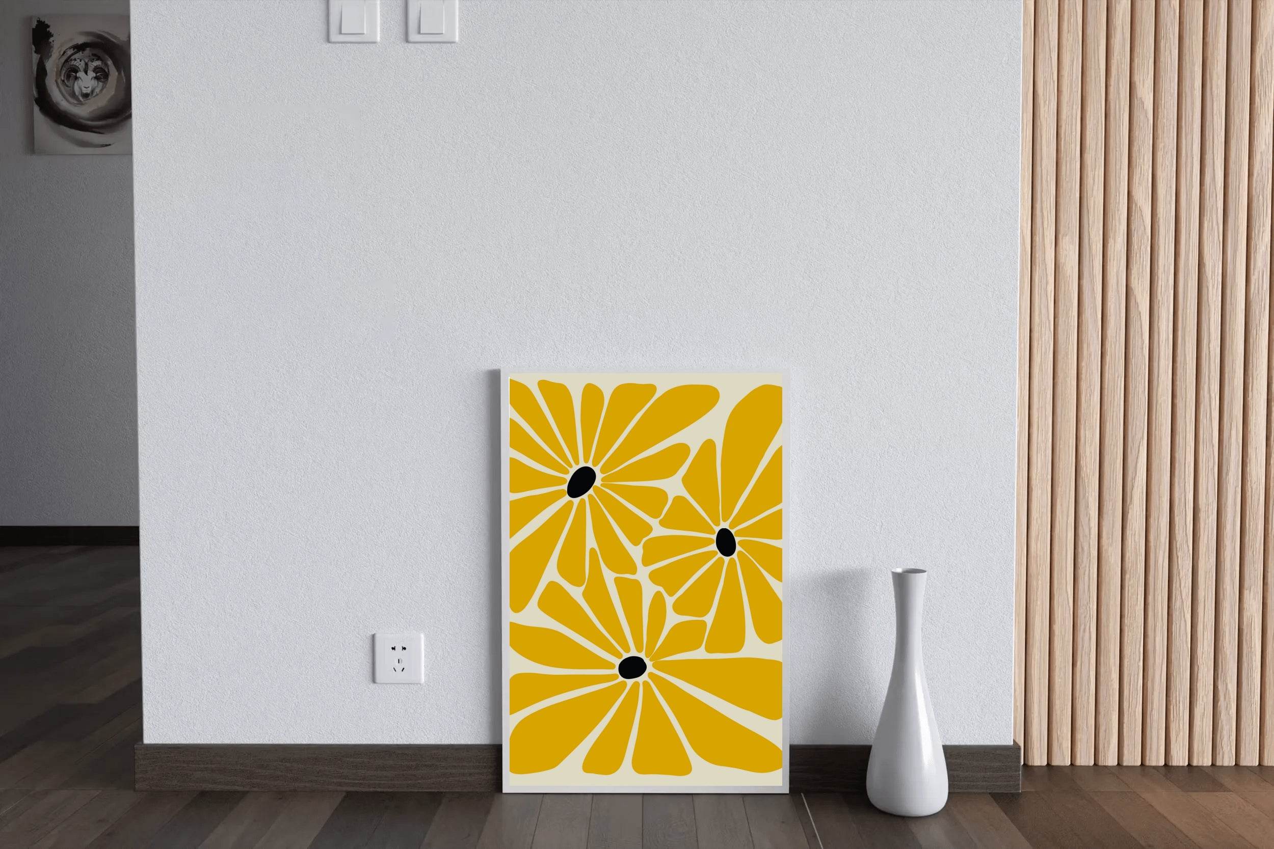Yellow Mustard Flower Daisies ArtWork - beink online art store