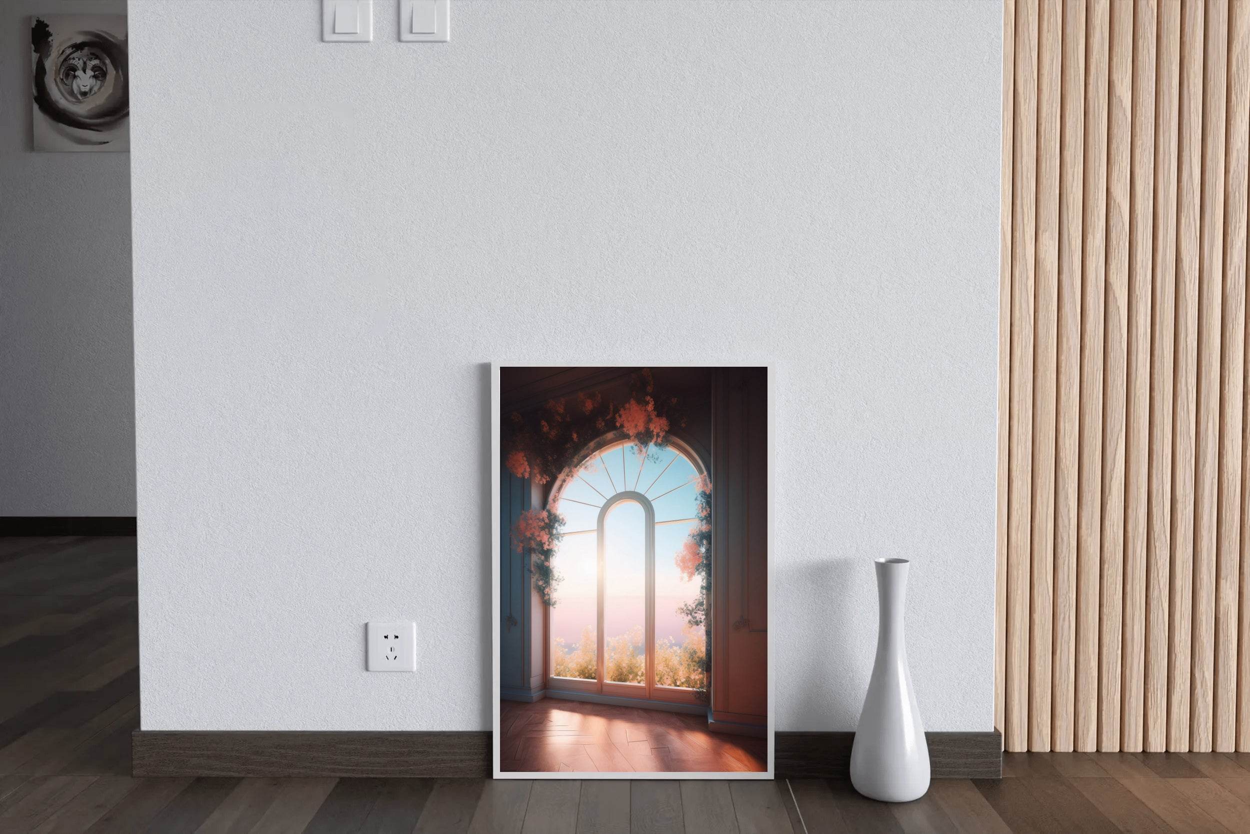 Window with Surreal and Magical Landscape Anime Wall Art - beink online art store