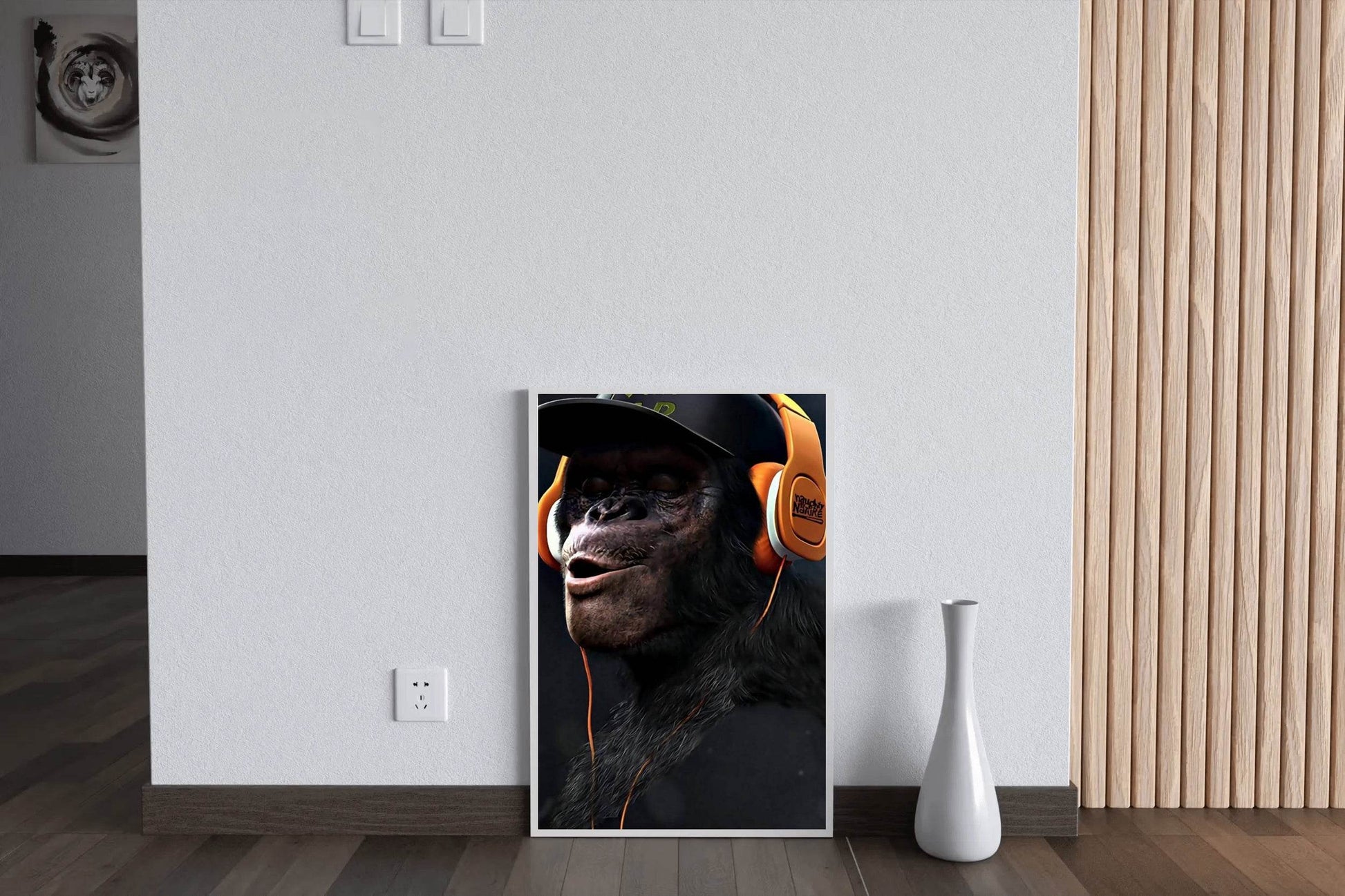 Monkey With Headphones Wall Art - beink online art store