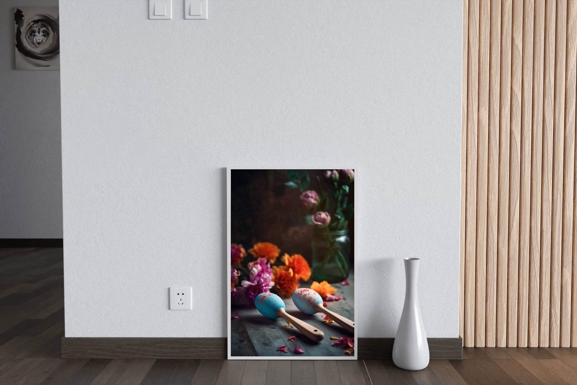 Painted Wooden Maracas Wall Art - beink online art store