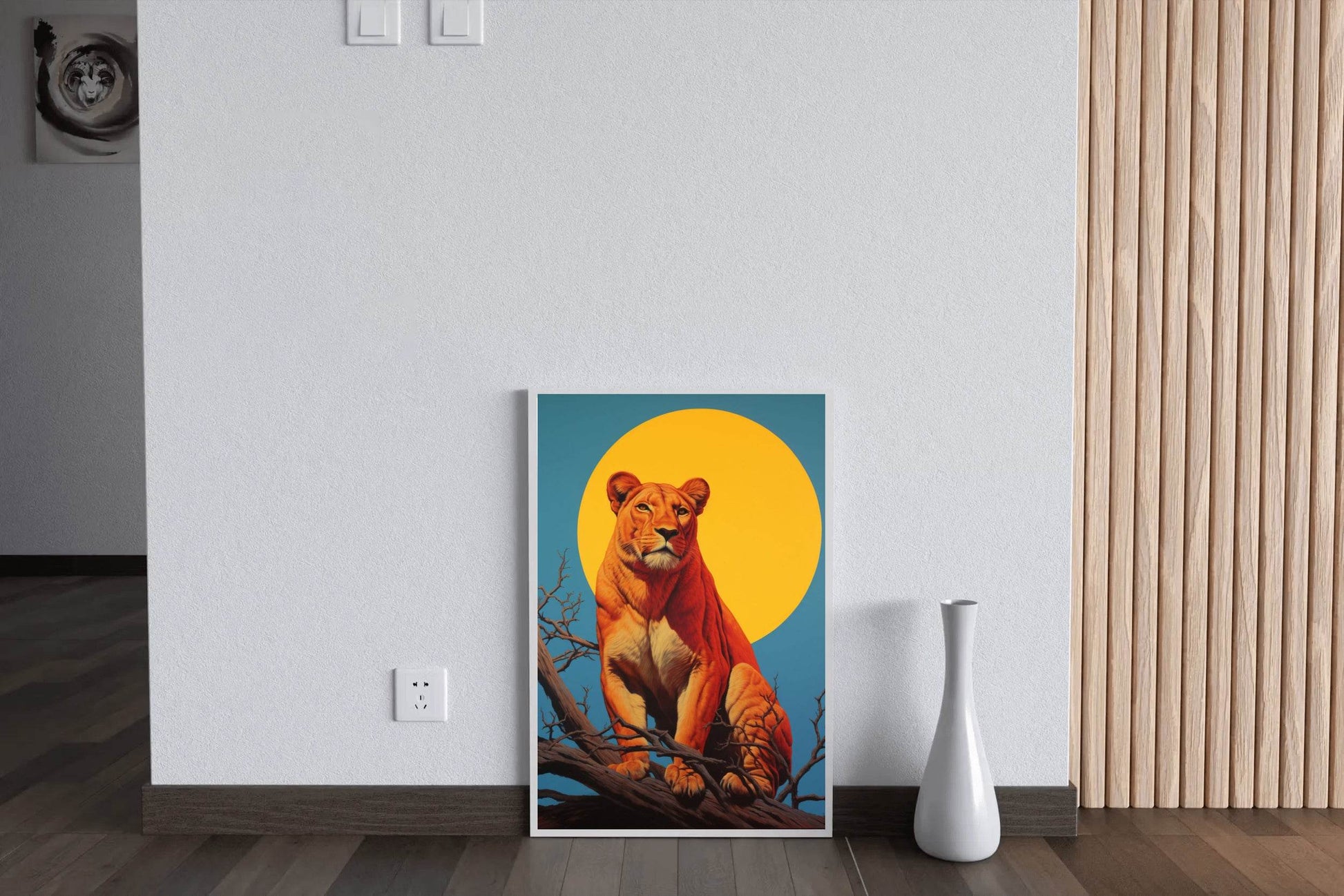 Digital Lion Painting Wall Art - beink online art store