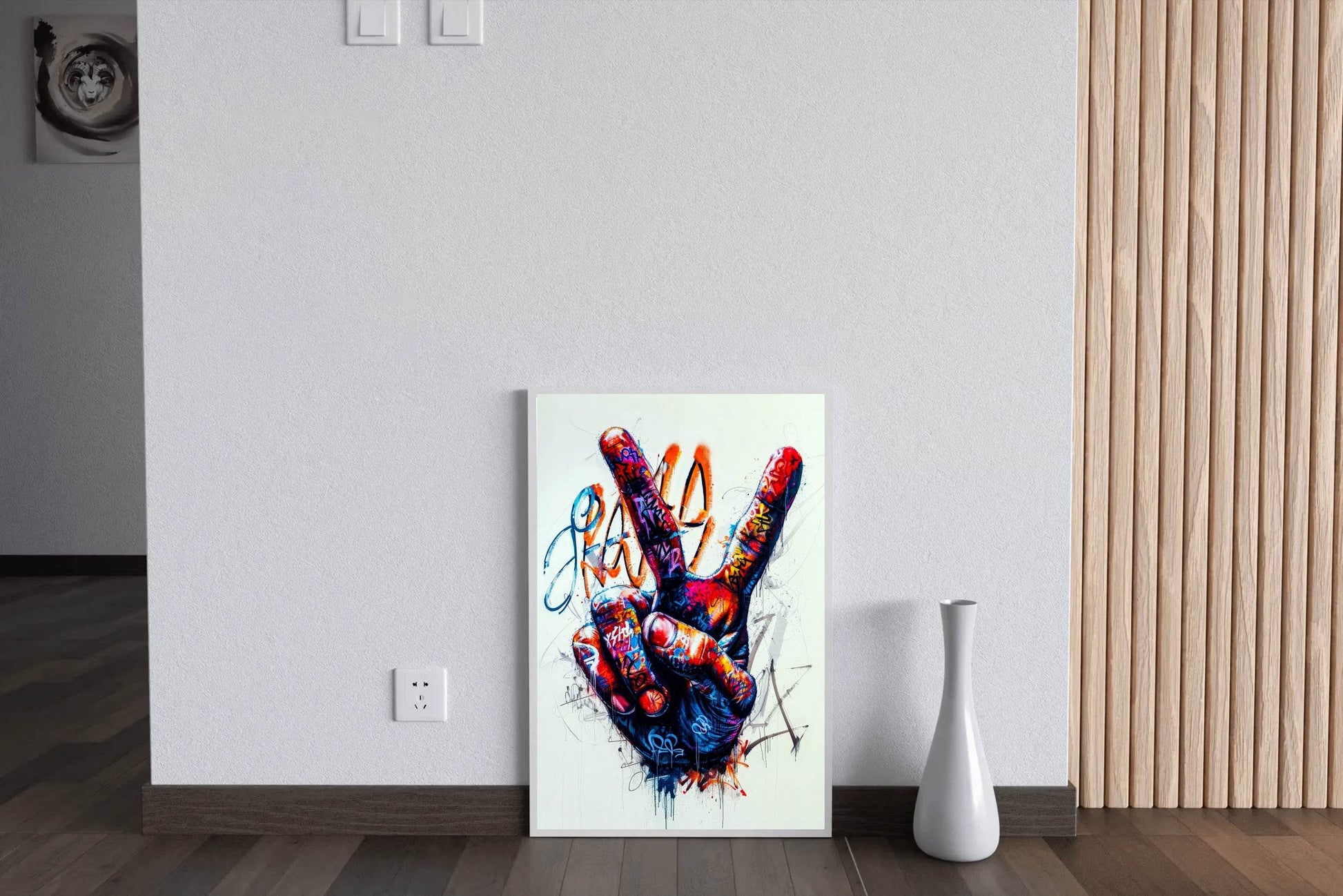 Peace Sign Graffiti Wall Art - beink online art store