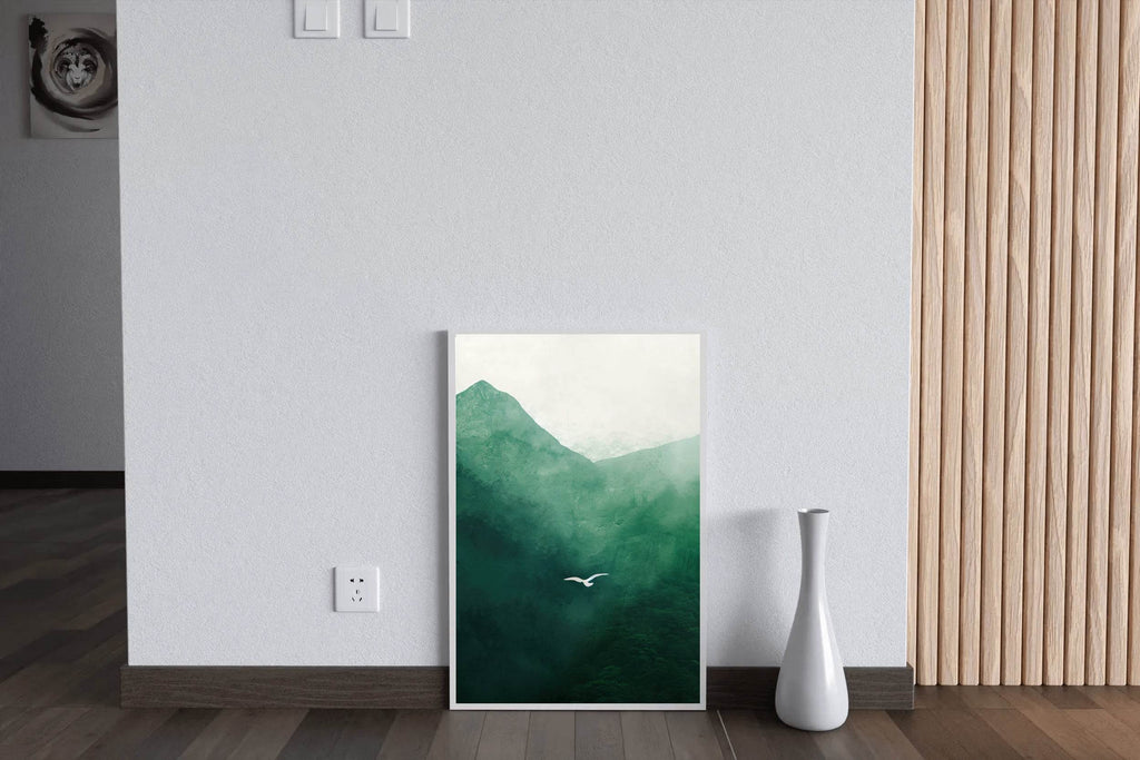 Green Mountain Painting Wall Art - beink online art store