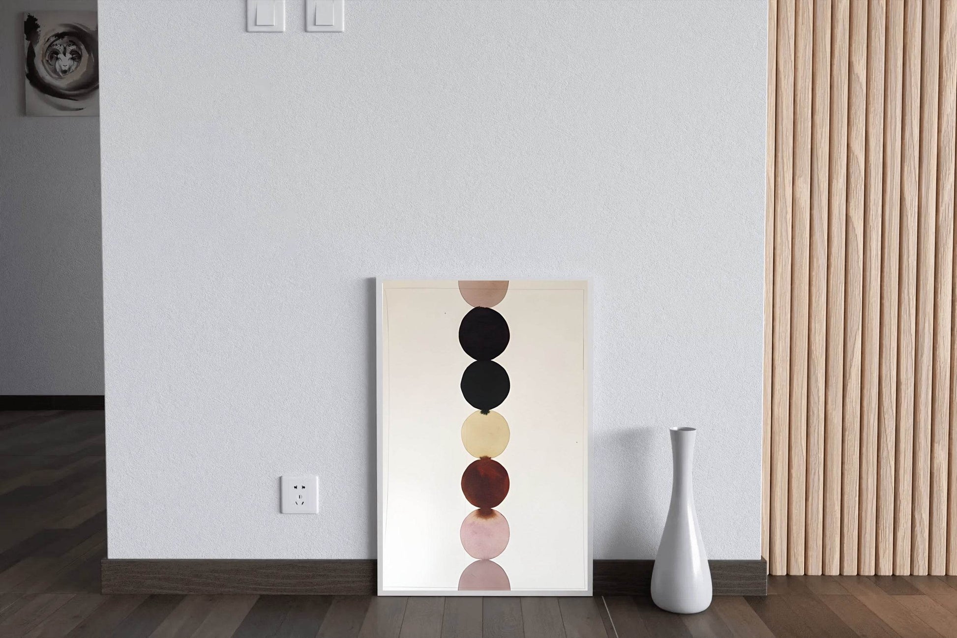 Multicolor Vertical Circles Modern Wall Art - beink online art store