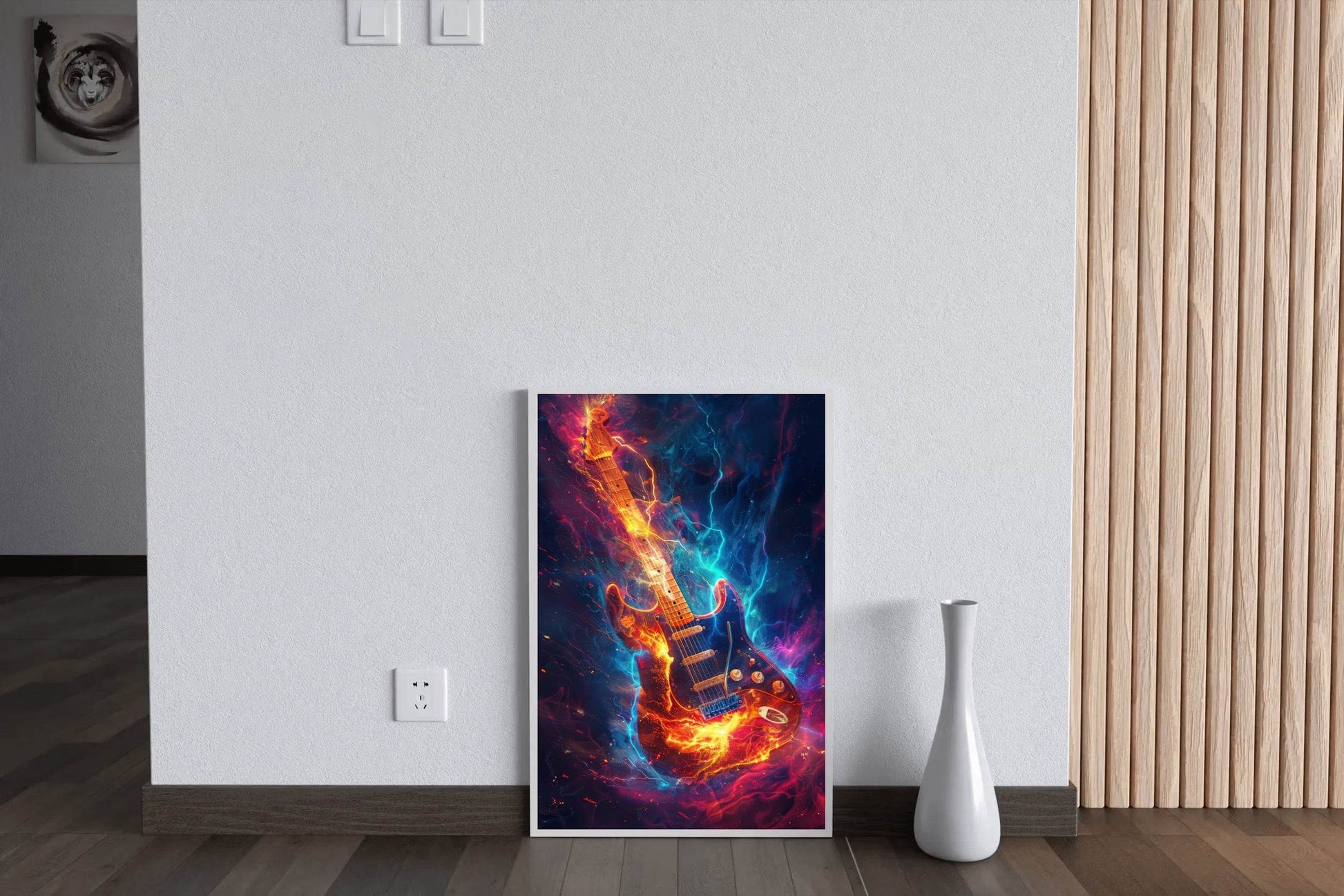 Water And Fire Electronic Guitar Wall Art - beink online art store