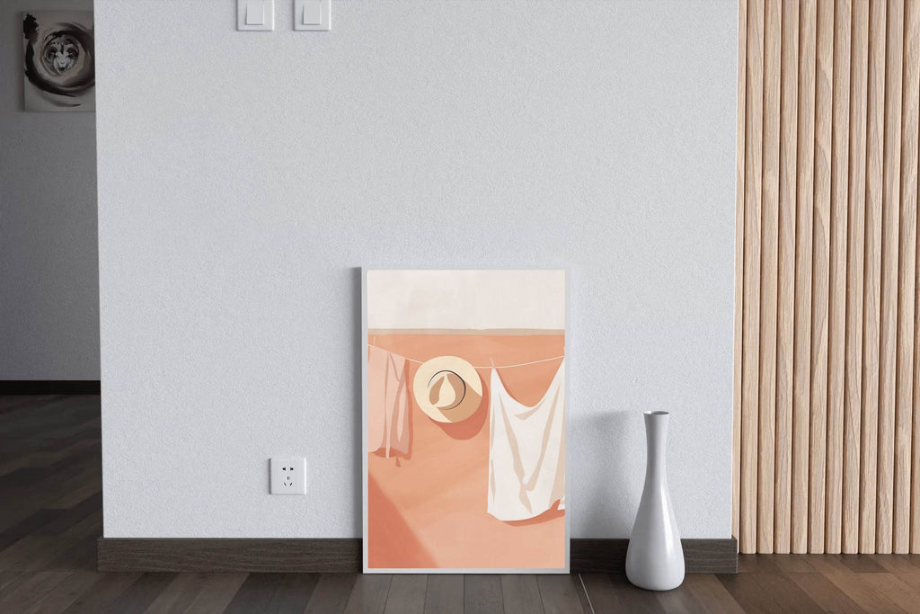 Laundry Day Blues Modern Wall Art - beink online art store