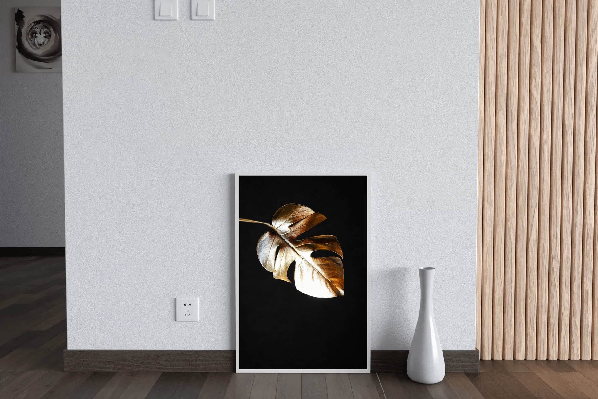 Golden Fig Leaf Wall Art - beink online art store