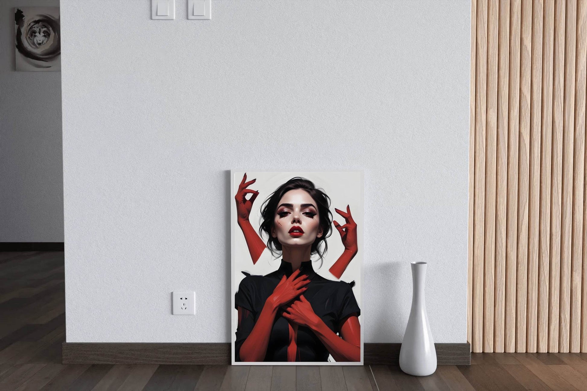 Lady with Vampire Theme Wall Art - beink online art store
