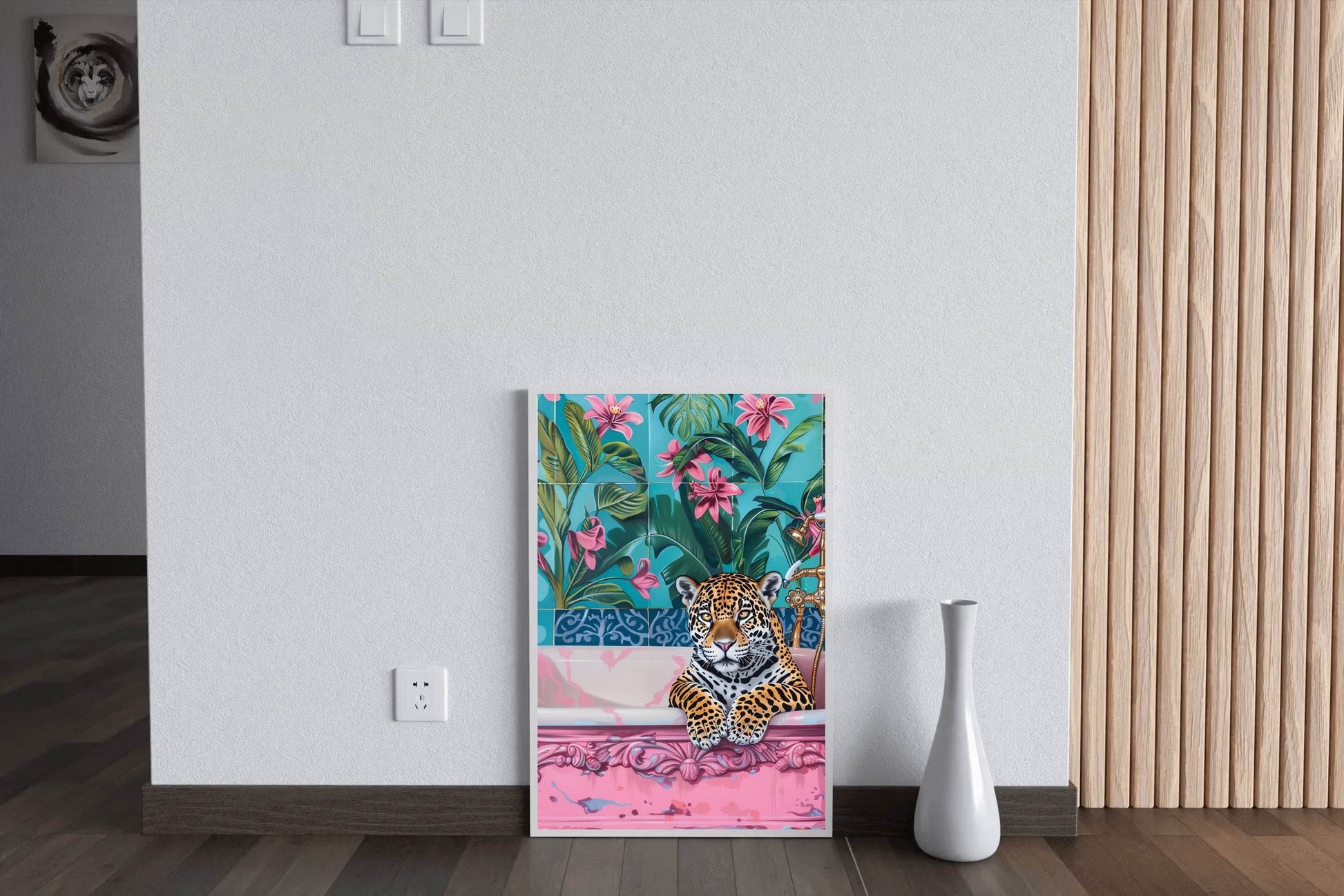 Leopard in the Tub Wall Art - beink online art store