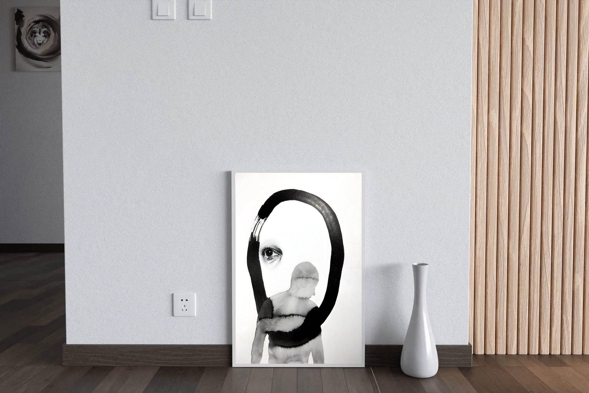 Ink and Watercolor Partial Figure Wall Art - beink online art store
