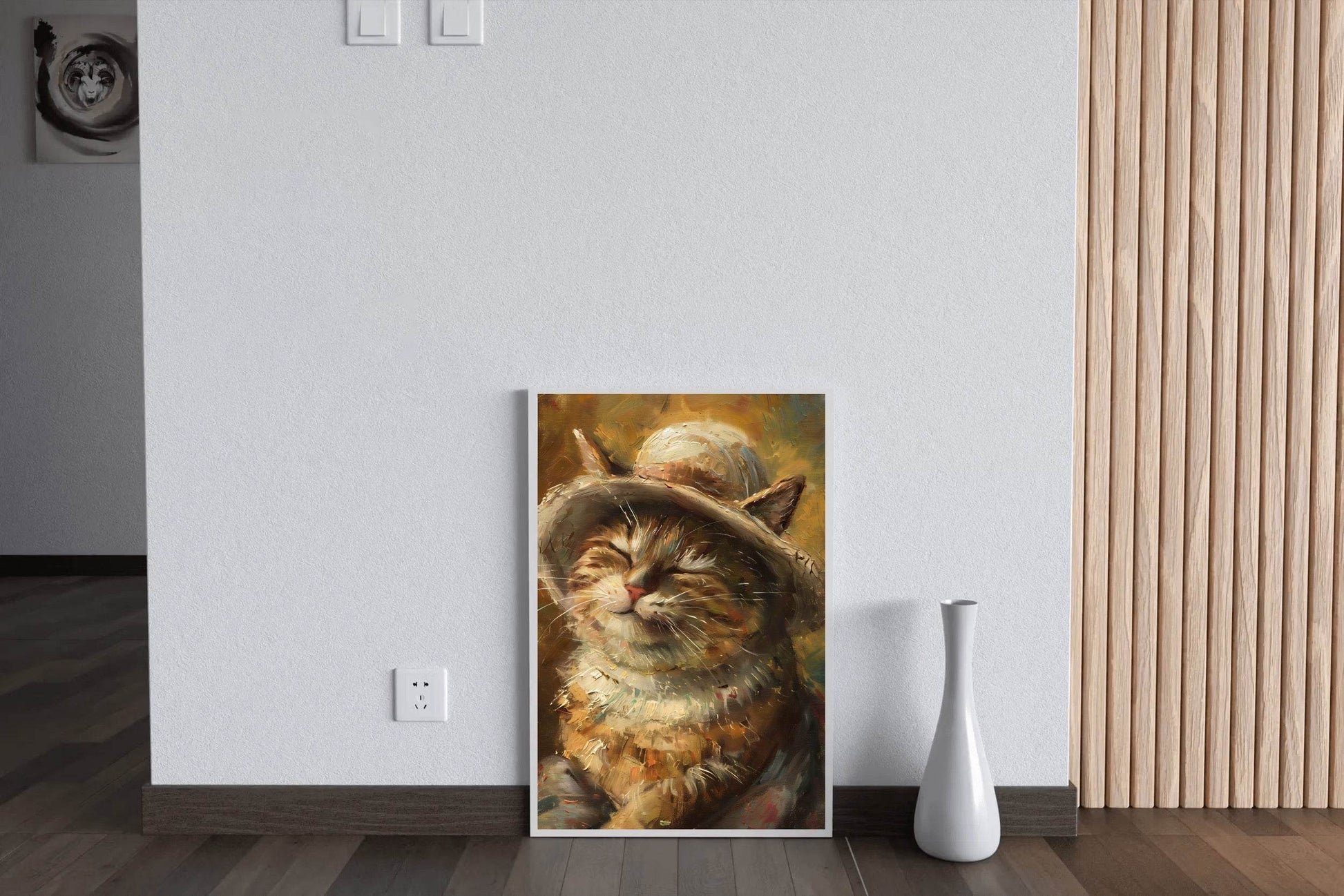 Brush Stroked Painting of Sleepy Cat - beink online art store
