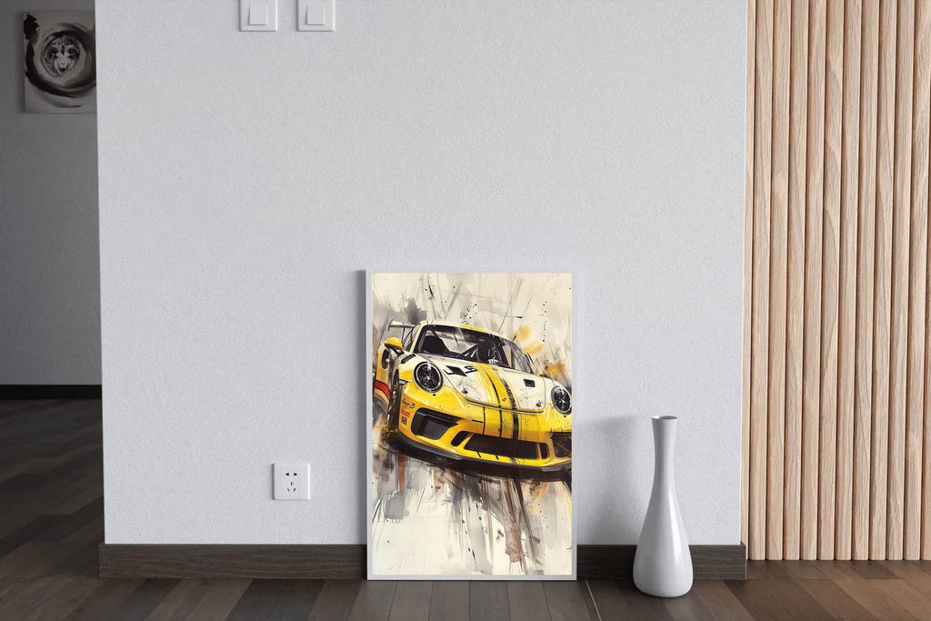 Porsche GT3 RS Naranja Wall Art - beink online art store