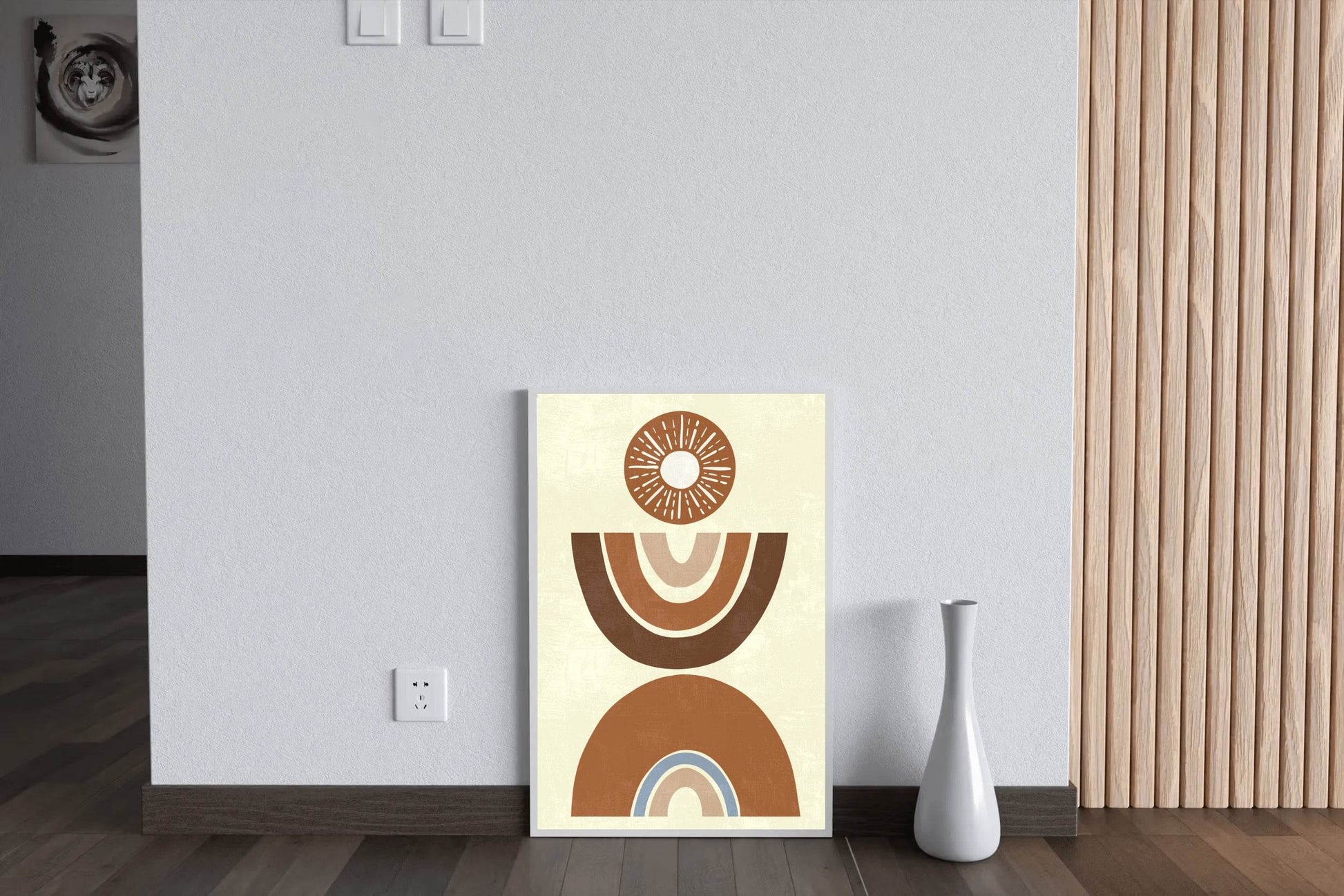 Abstract Composition of Stacked Arches ArtWork - beink online art store