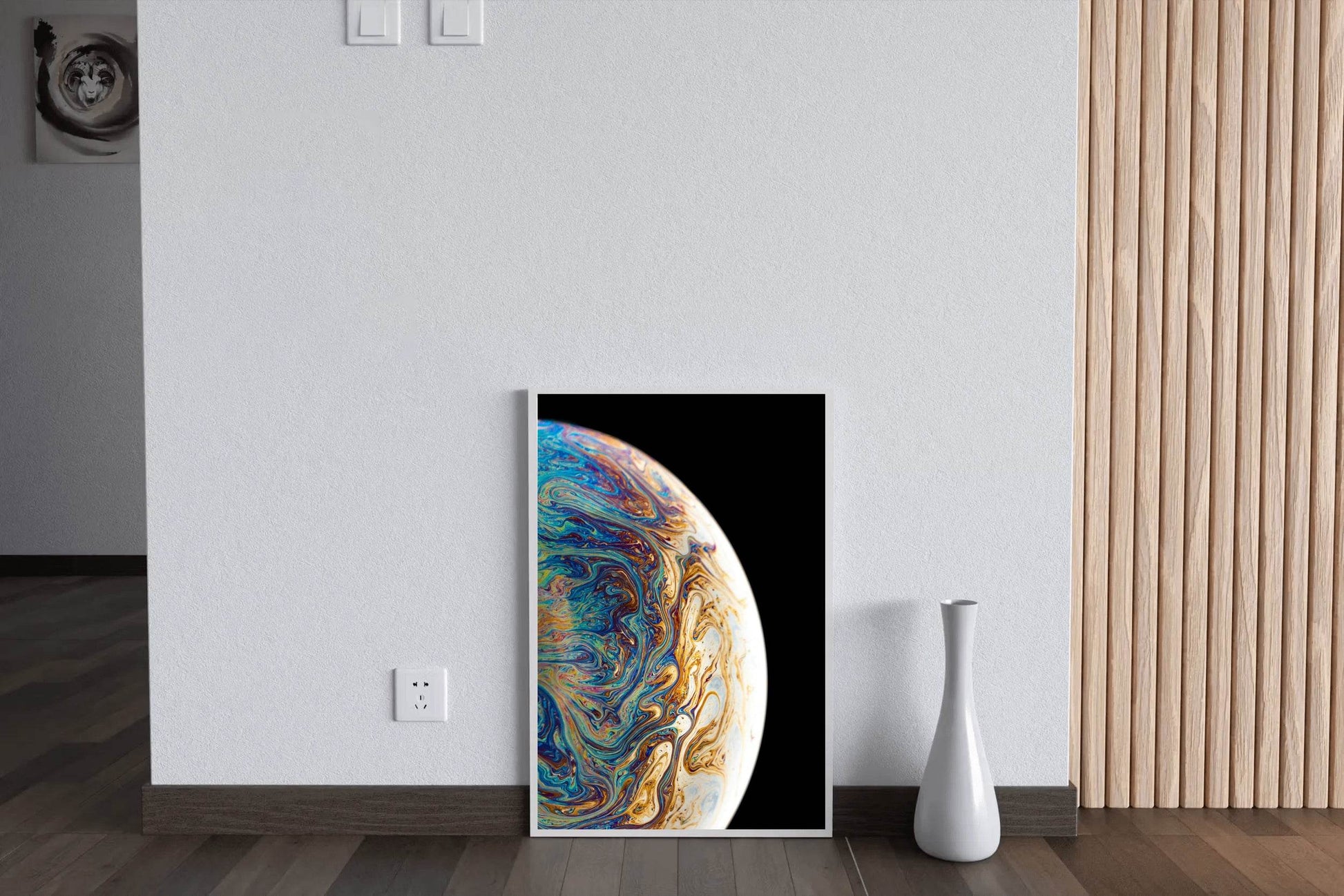 Multicolor Planet Fluid Painting Abstract Wall Art - beink online art store
