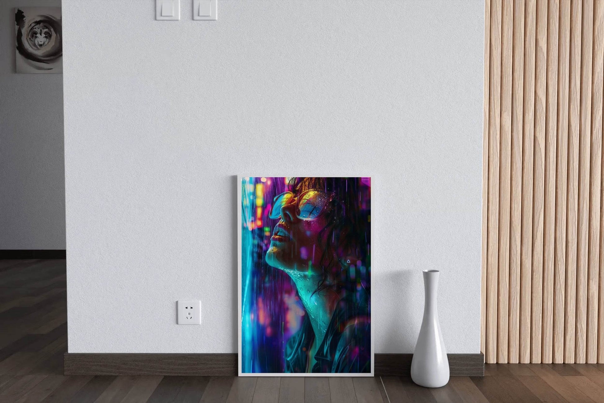Holographic Female Face Close Up Digital Art - beink online art store