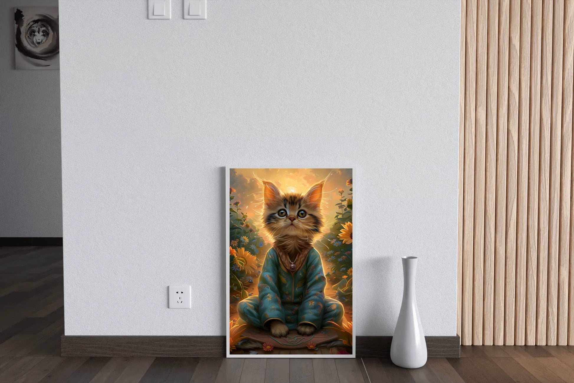 Cat Wearing Coat Animal Wall Art - beink online art store