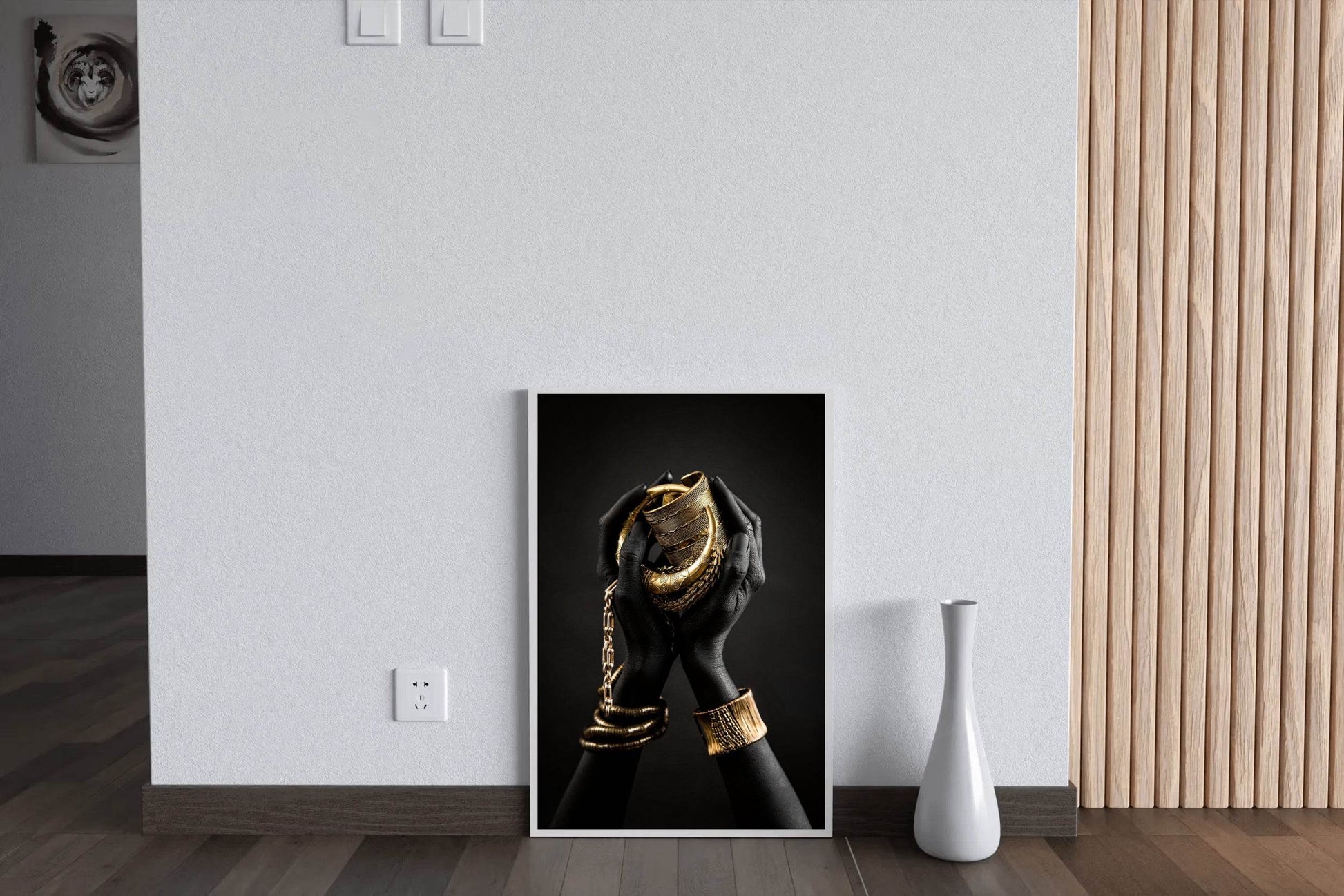 Black Hands Full of Gold Wall Art - beink online art store
