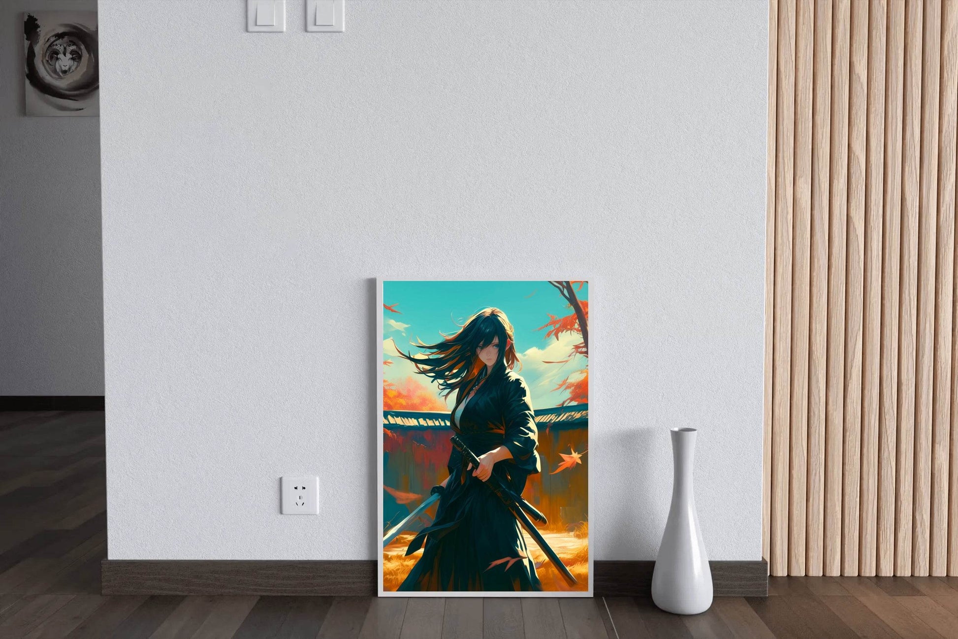 Anime Style Portrait of Traditional Japanese's Samurai Character Anime Wall Art - beink online art store