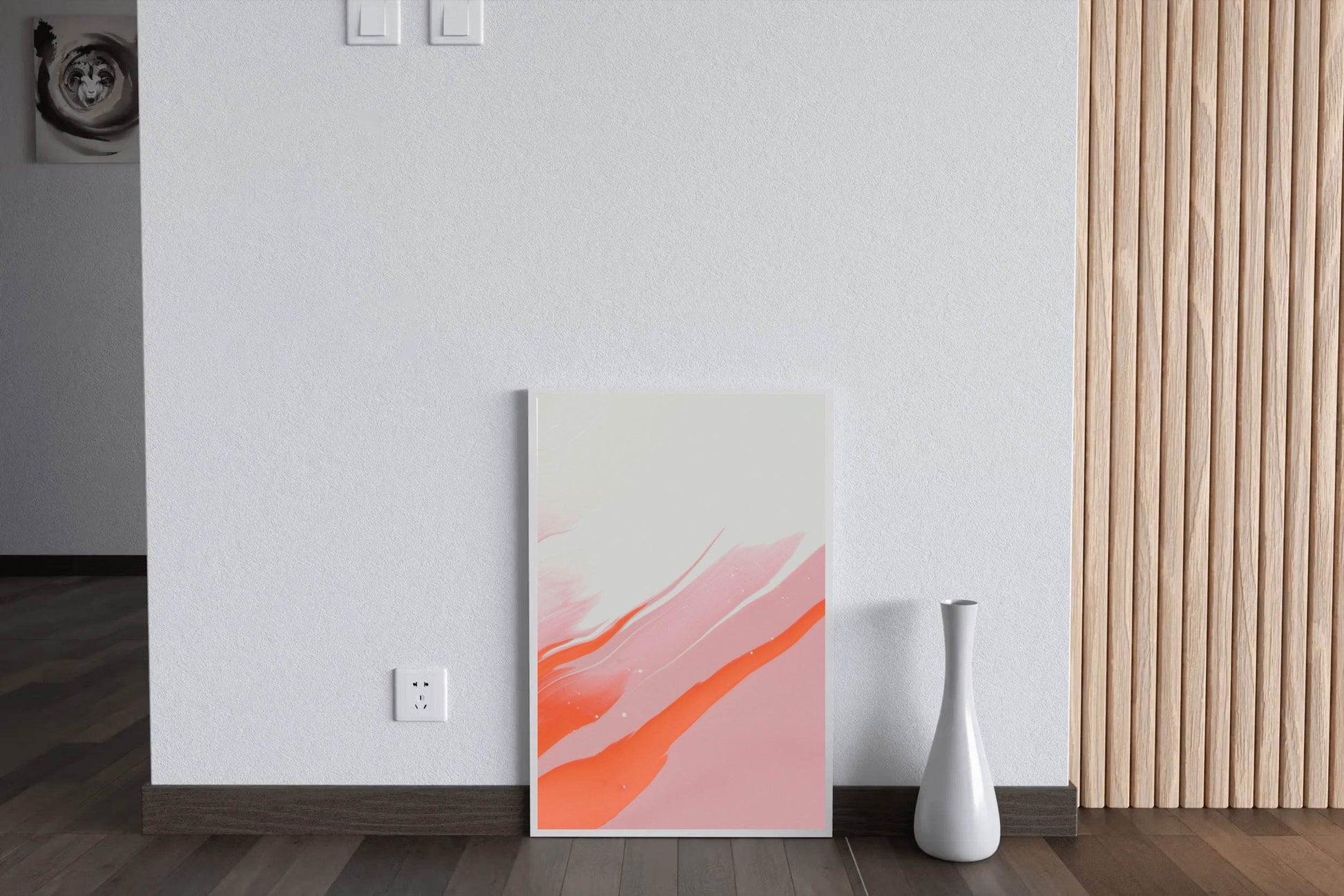 Orange and Pink Background Abstract Wall Art - beink online art store