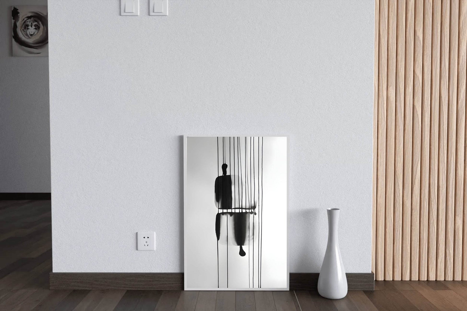 Black Ink Figure Modern Wall Art - beink online art store