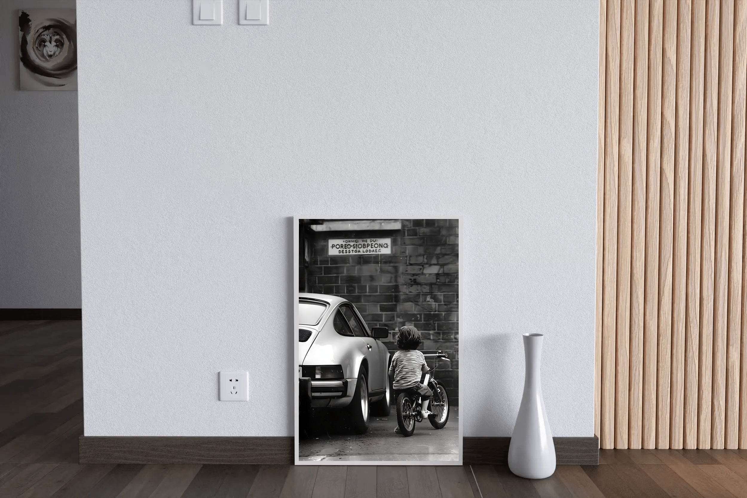 Kid With Porsche 911 Wall Art - beink online art store