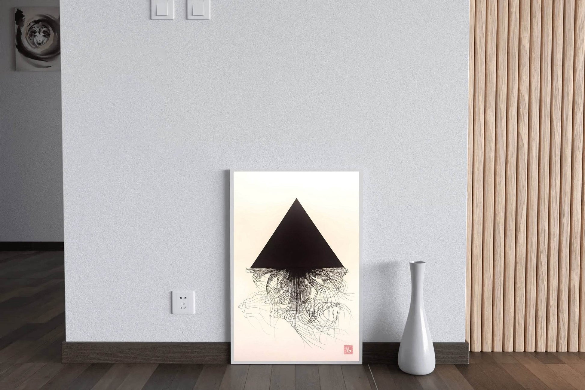 Black Pyramid Modern Wall Art - beink online art store