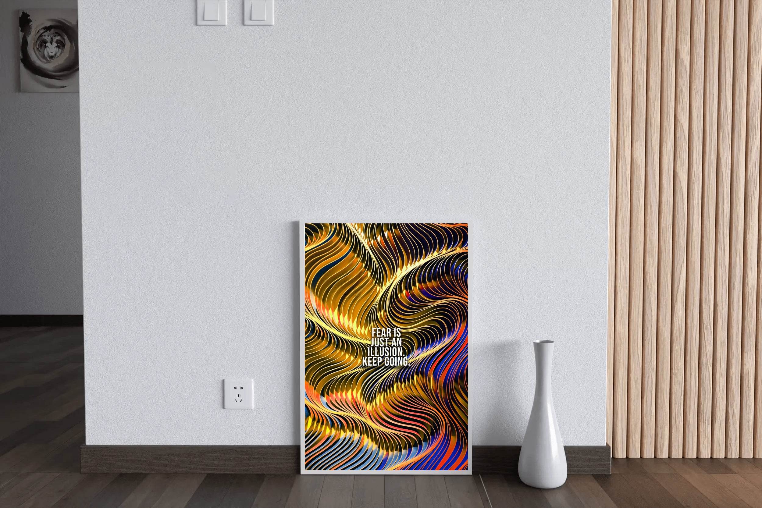Fear is Illusion Motivational Wall Art - beink online art store