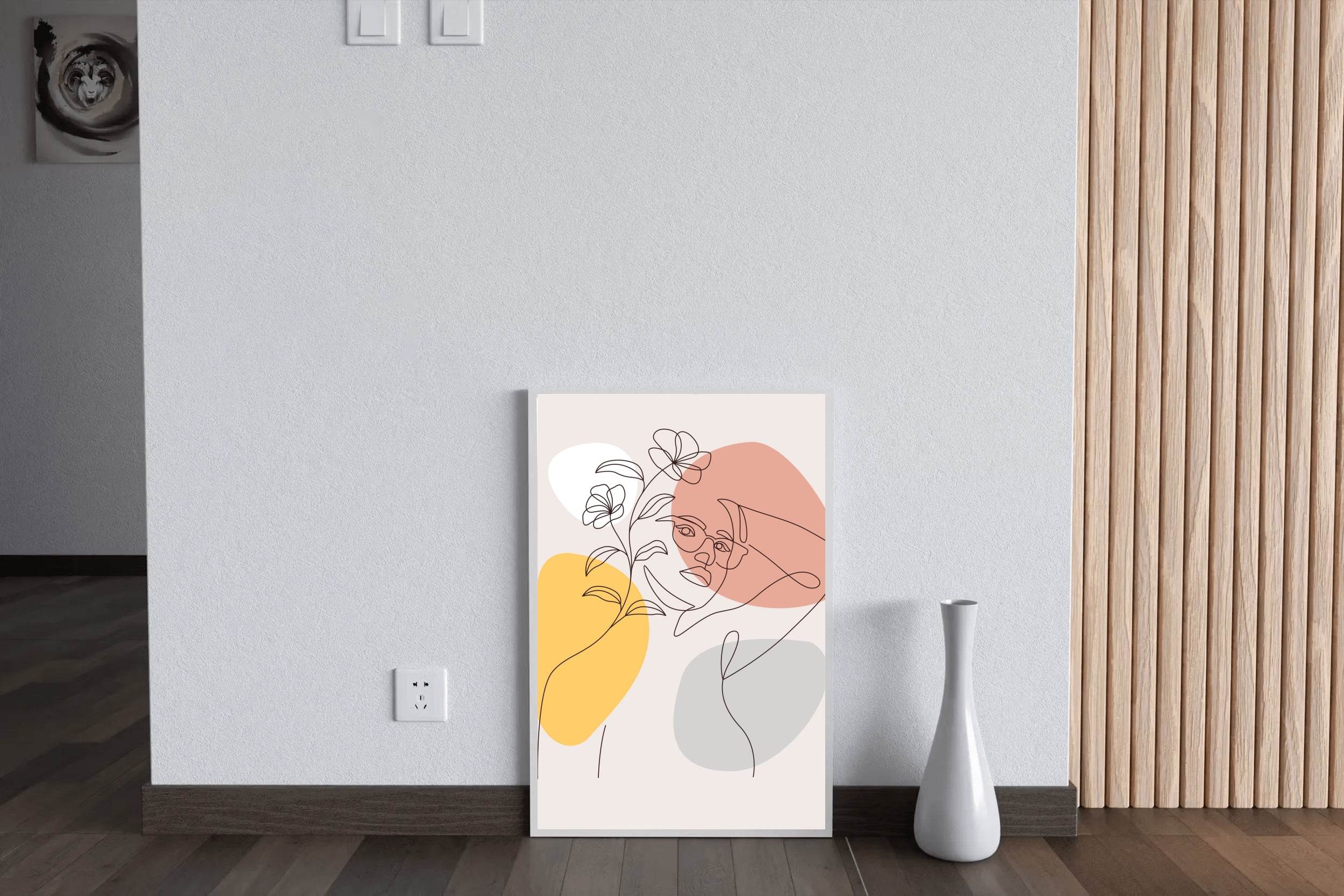 Beautiful Woman With Flowers on Her Head Wall Art - beink online art store