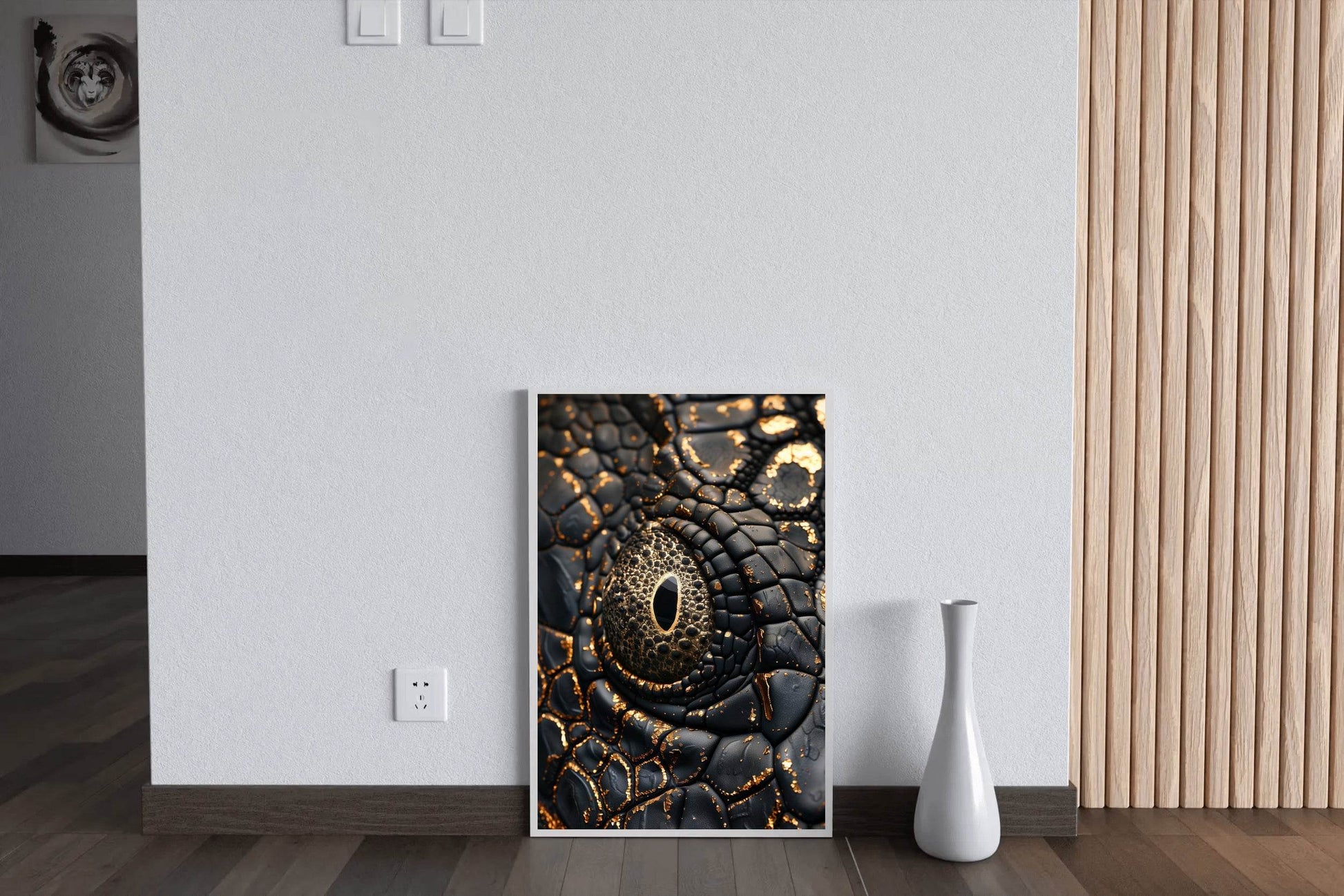 Golden Eye Crocodile Wall Art - beink online art store