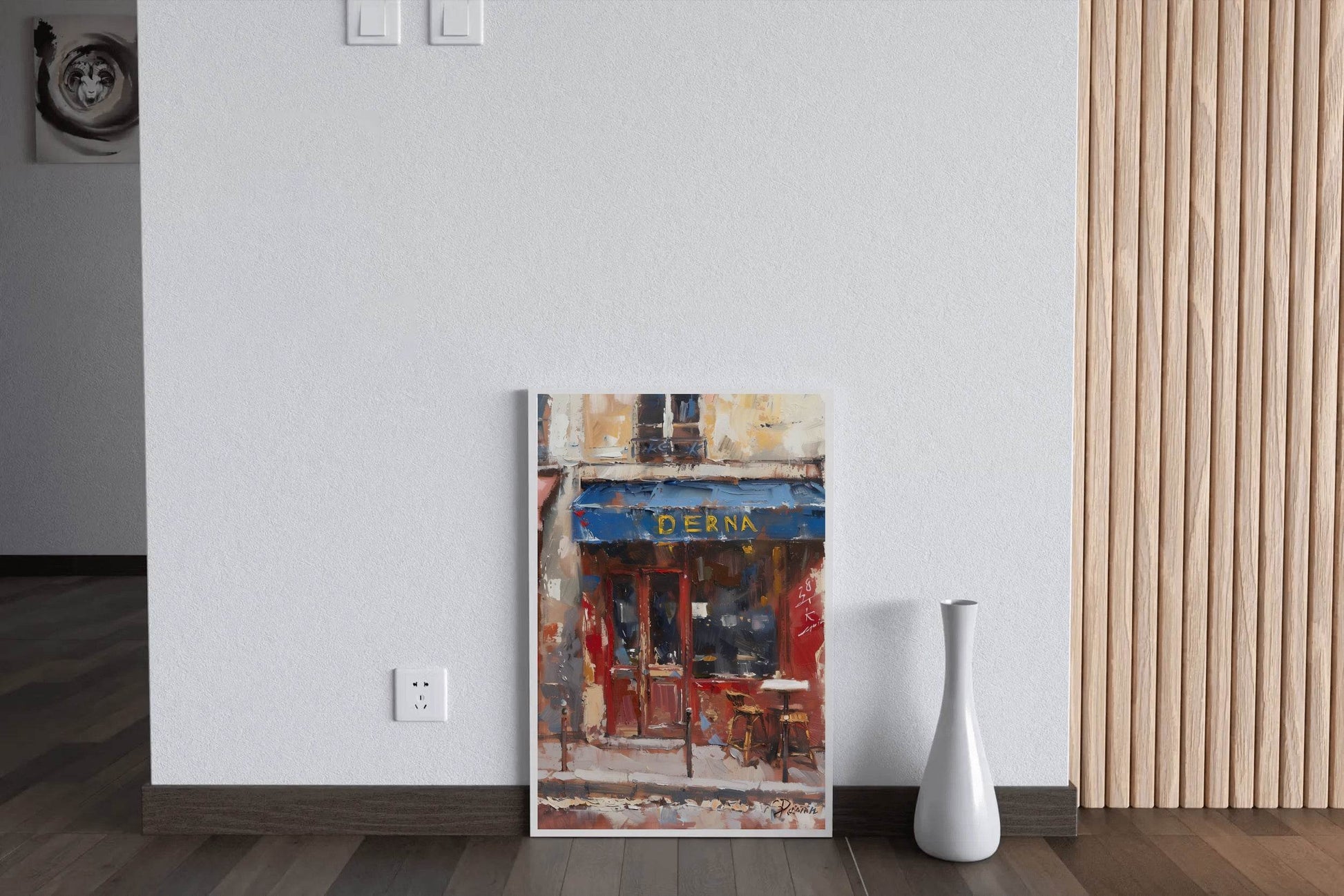 Oil Painting Of A Cafe Wall Art - beink online art store