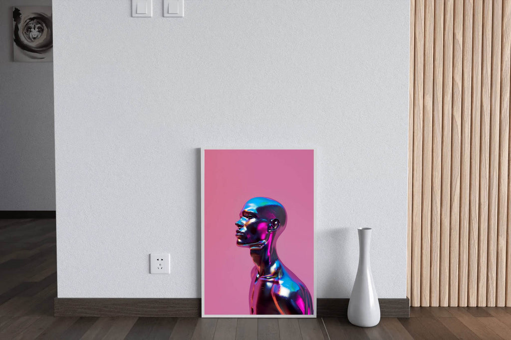 Metallic Human Head Wall Art - beink online art store