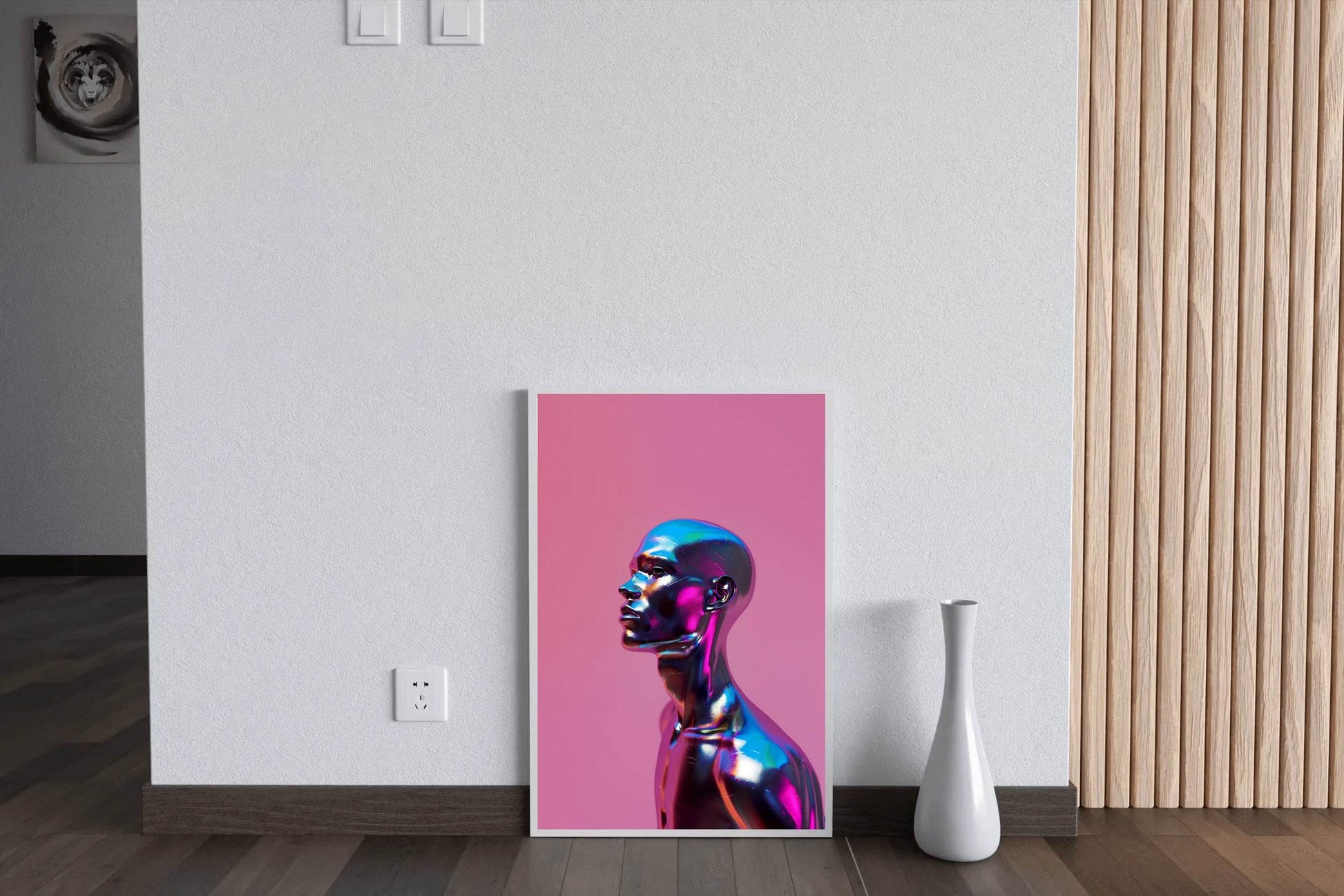 Metallic Human Head Wall Art - beink online art store