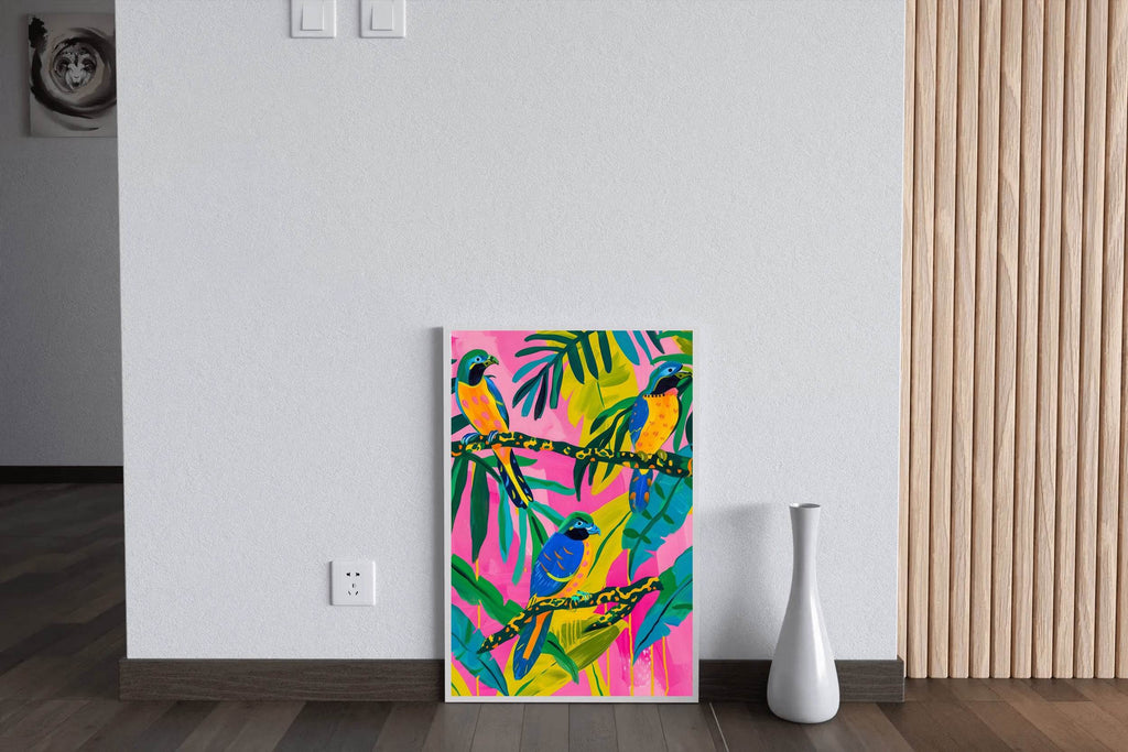 Painting of a Colorful Jungle Wall Art - beink online art store